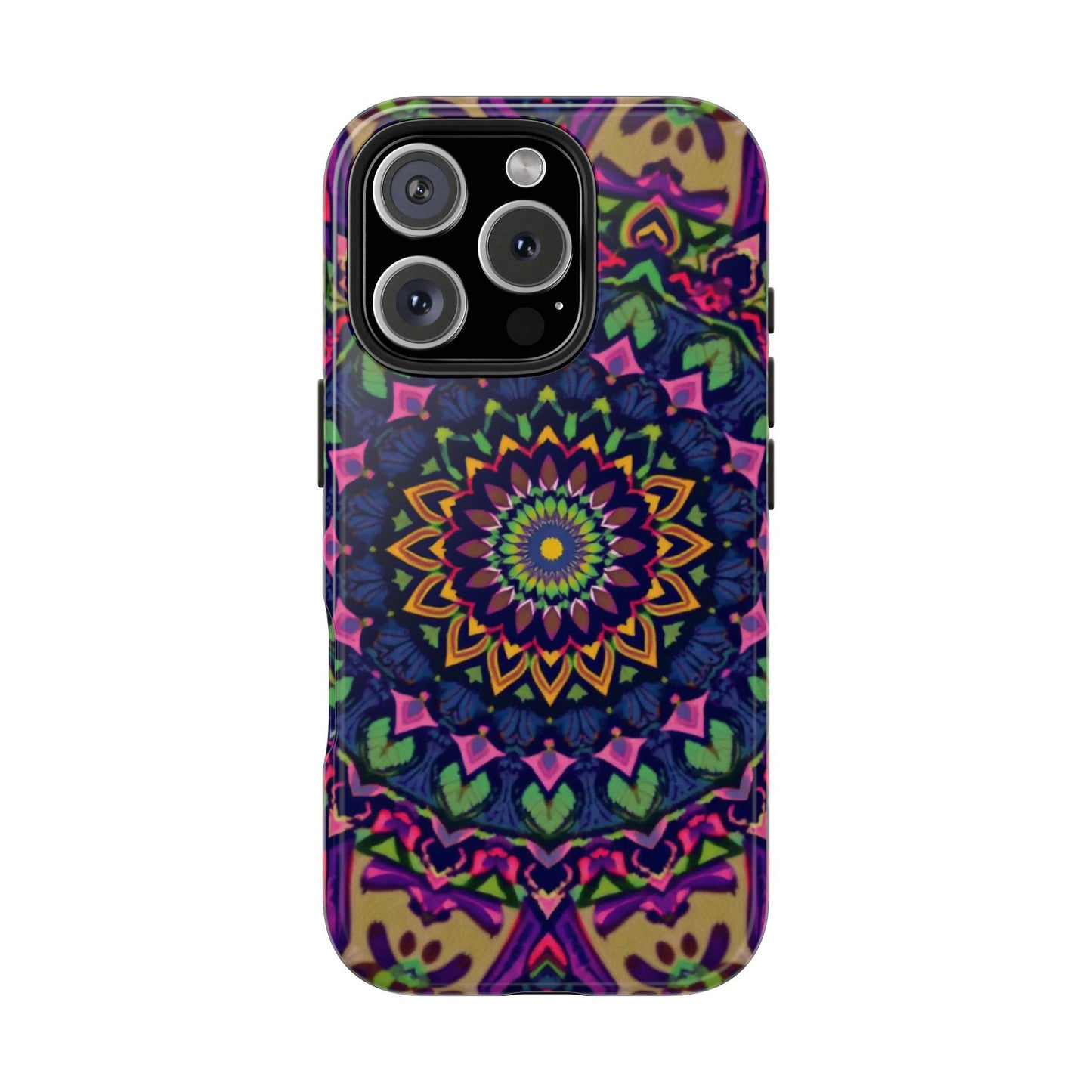 Vibrant Mandala Tough Phone Case - Colorful, Purple Fusion, Durable Protection for Your Device - for iPhone