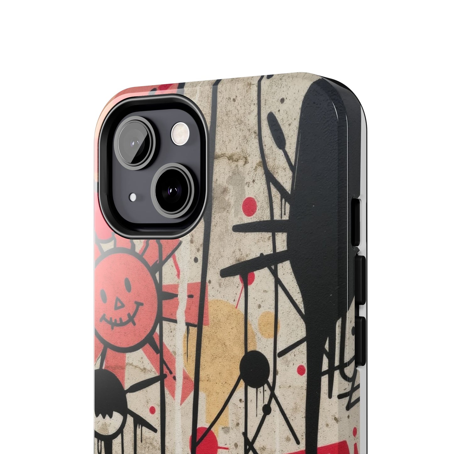 Artistic Tough Phone Case - Abstract Fun Grafitti Design for Protective Style - for iPhone