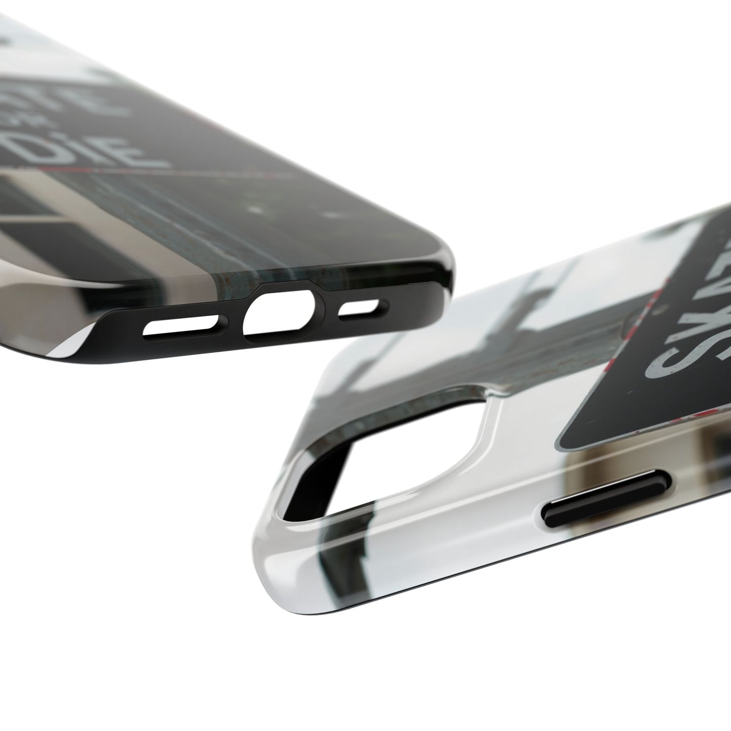 Black Sign Skate or Die Design - Tough Phone Case for iPhone
