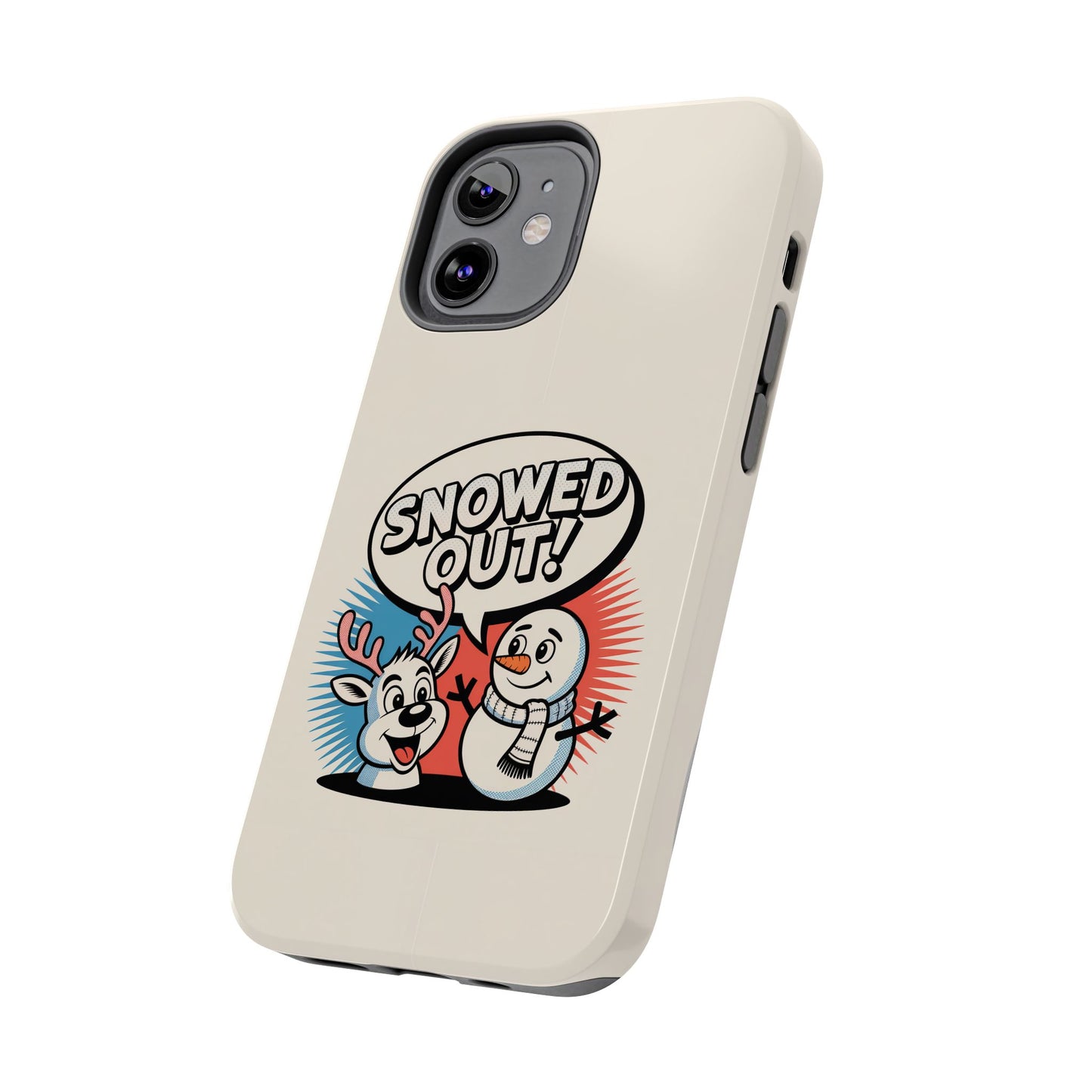 Snowman & Reindeer Tough Phone Case - Snowed Out Holiday Design