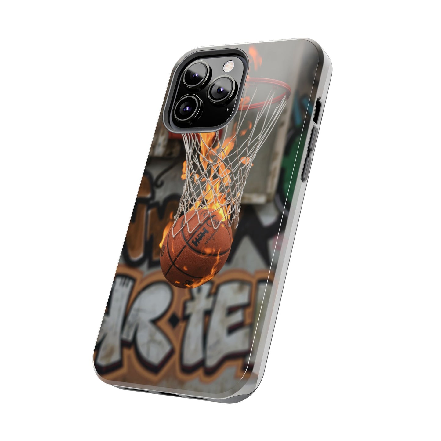Fire Basketball Tough Phone Case - Durable Sporty Design for Athletes & Fans
