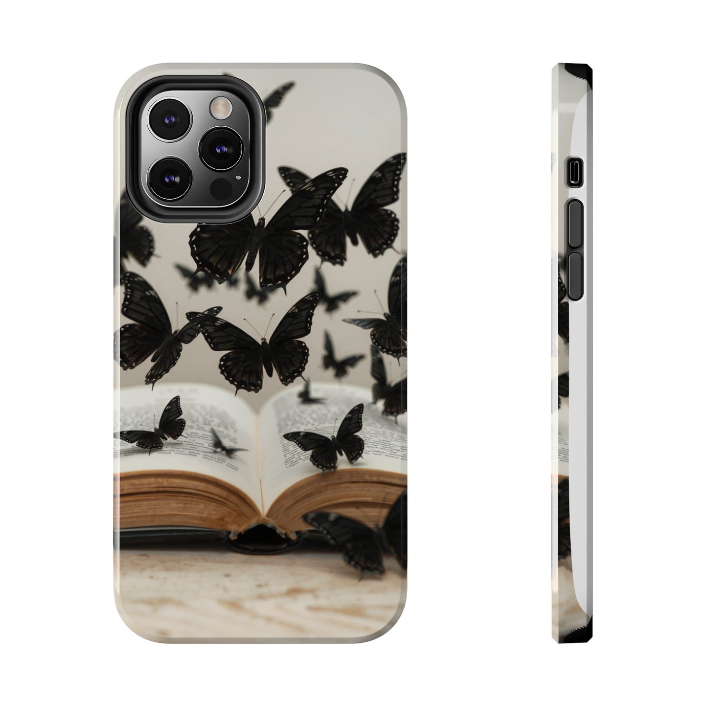 Butterfly Magic Tough Phone Case - Literary Design for Book Lovers
