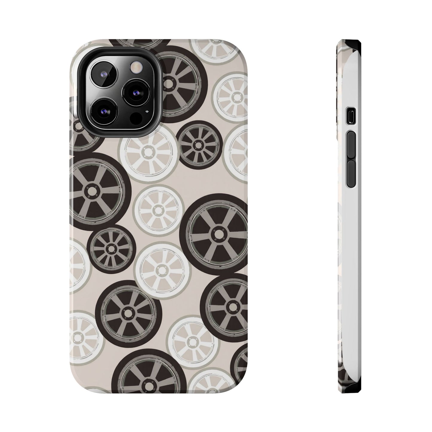 Racing Wheel Design Tough Phone Case – Durable Protection for Automotive Enthusiasts