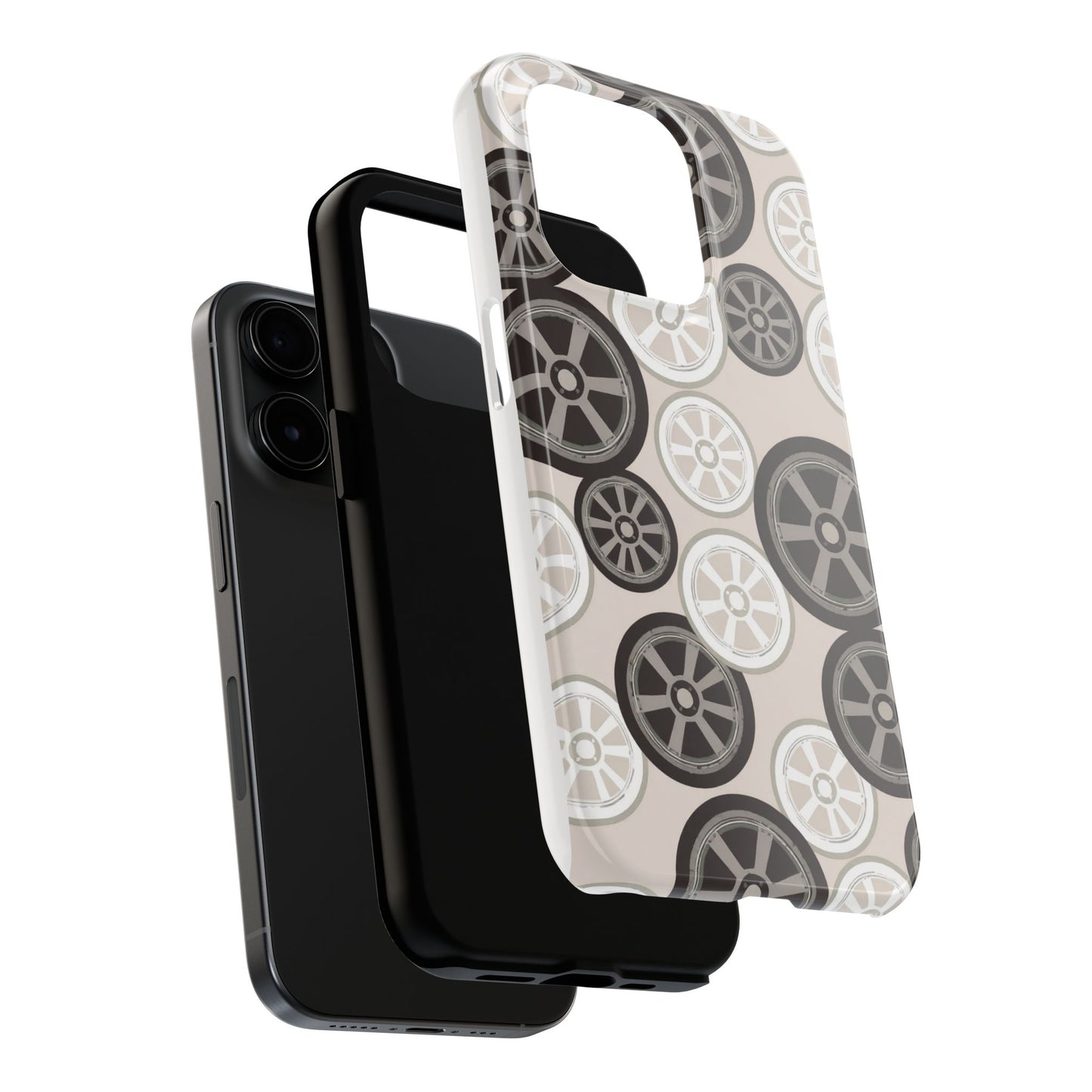 Racing Wheel Design Tough Phone Case – Durable Protection for Automotive Enthusiasts