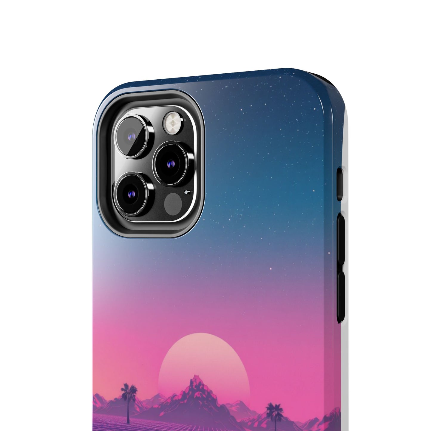 Retro Aesthetic Tough Phone Case - Vibrant Sunset Design