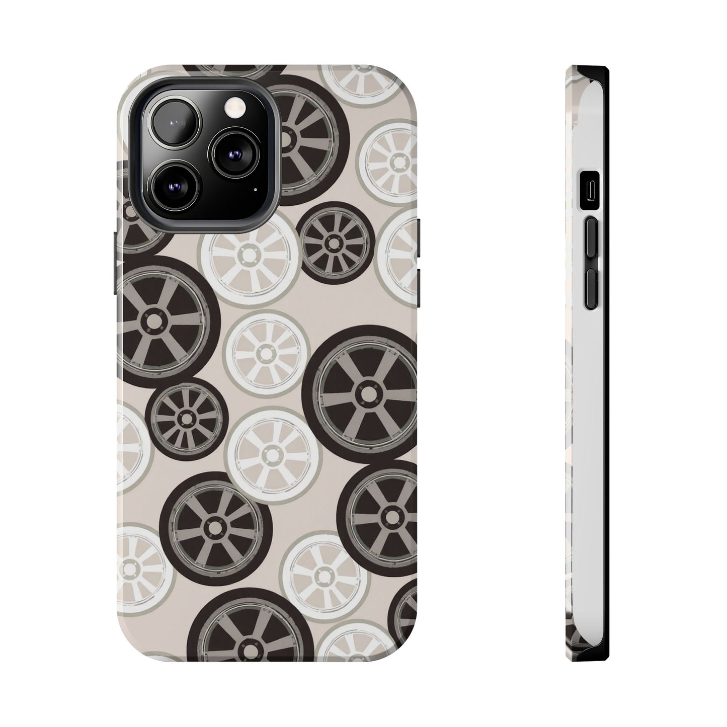 Racing Wheel Design Tough Phone Case – Durable Protection for Automotive Enthusiasts