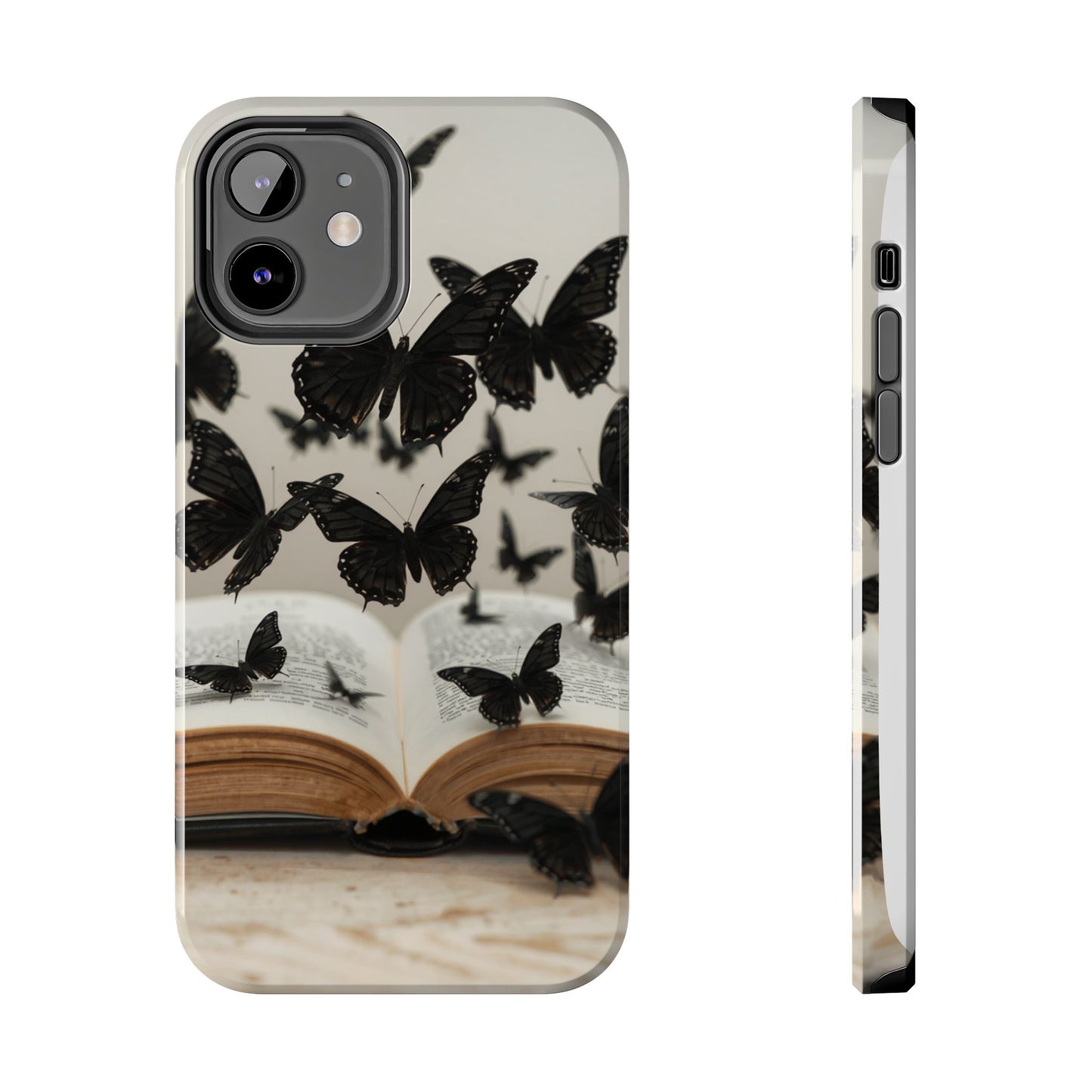Butterfly Magic Tough Phone Case - Literary Design for Book Lovers