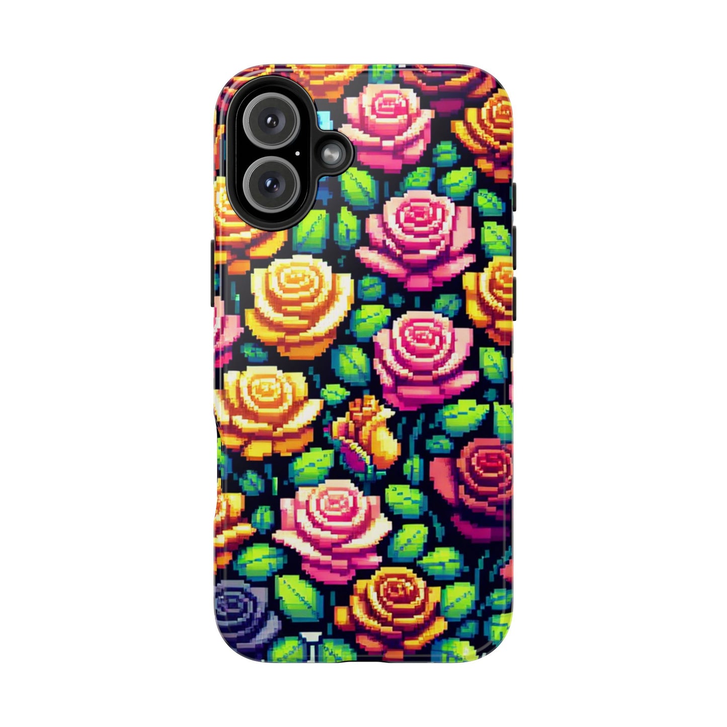 Pixel Art Roses Tough Phone Case - Stylish Protection - for iPhone