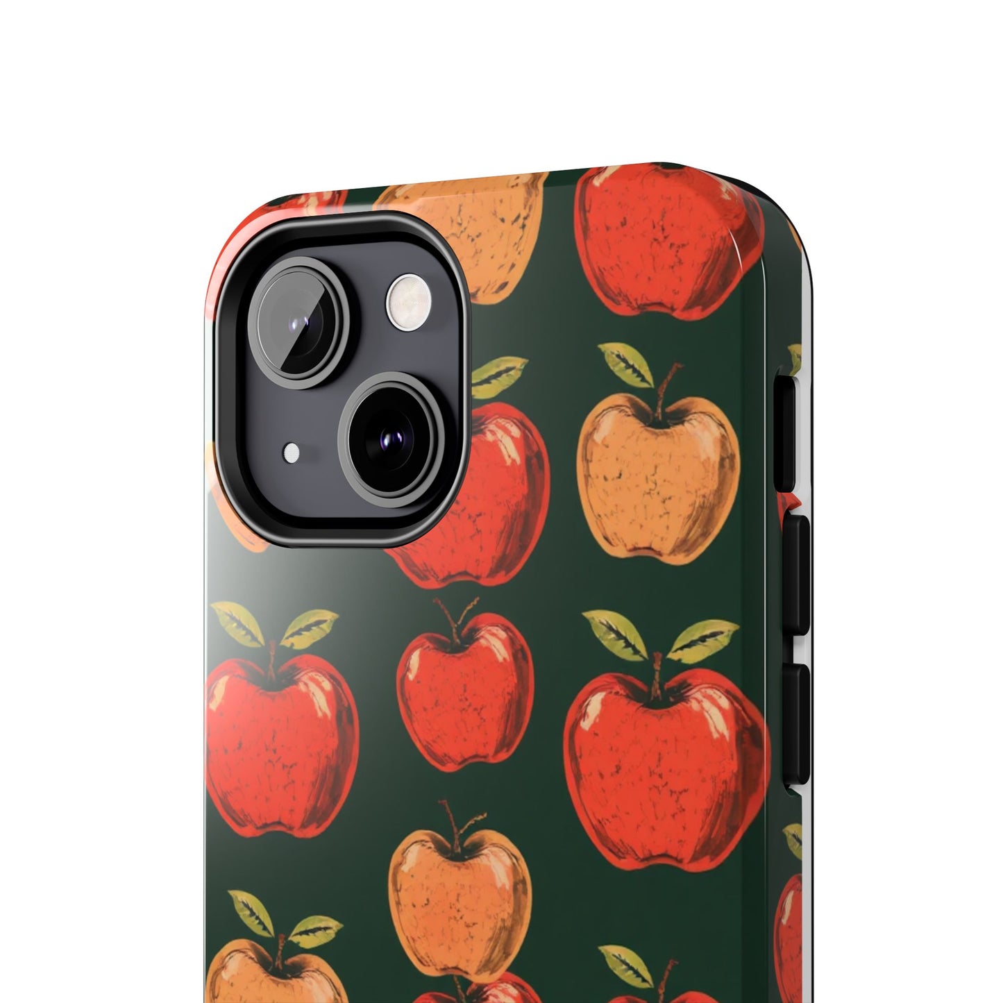 Apple Retro Pattern Tough Phone Case - Durable, Stylish, and Protective for Everyday Use - for iPhone