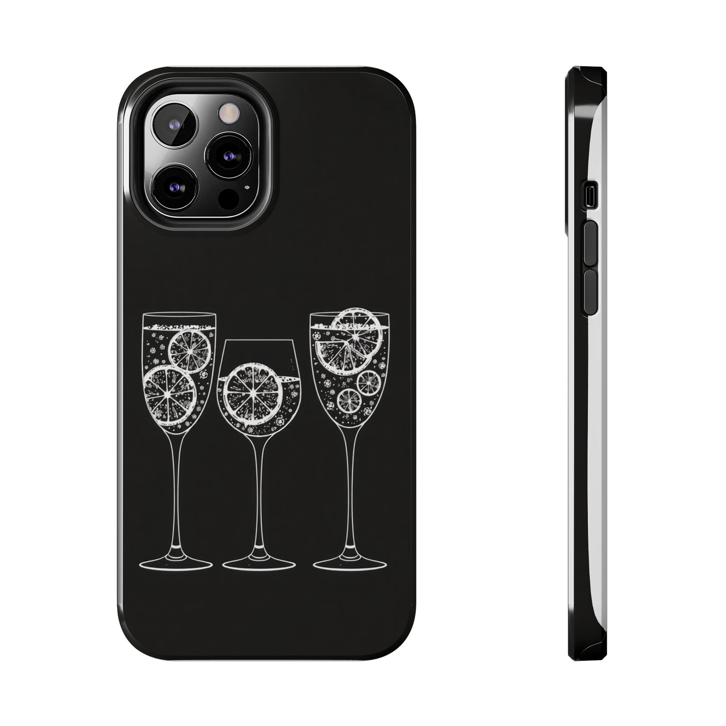 Stylish Tough Phone Cases with Citrus Glass Design, Protective Cases for Parties, Summer Events, and Everyday Use