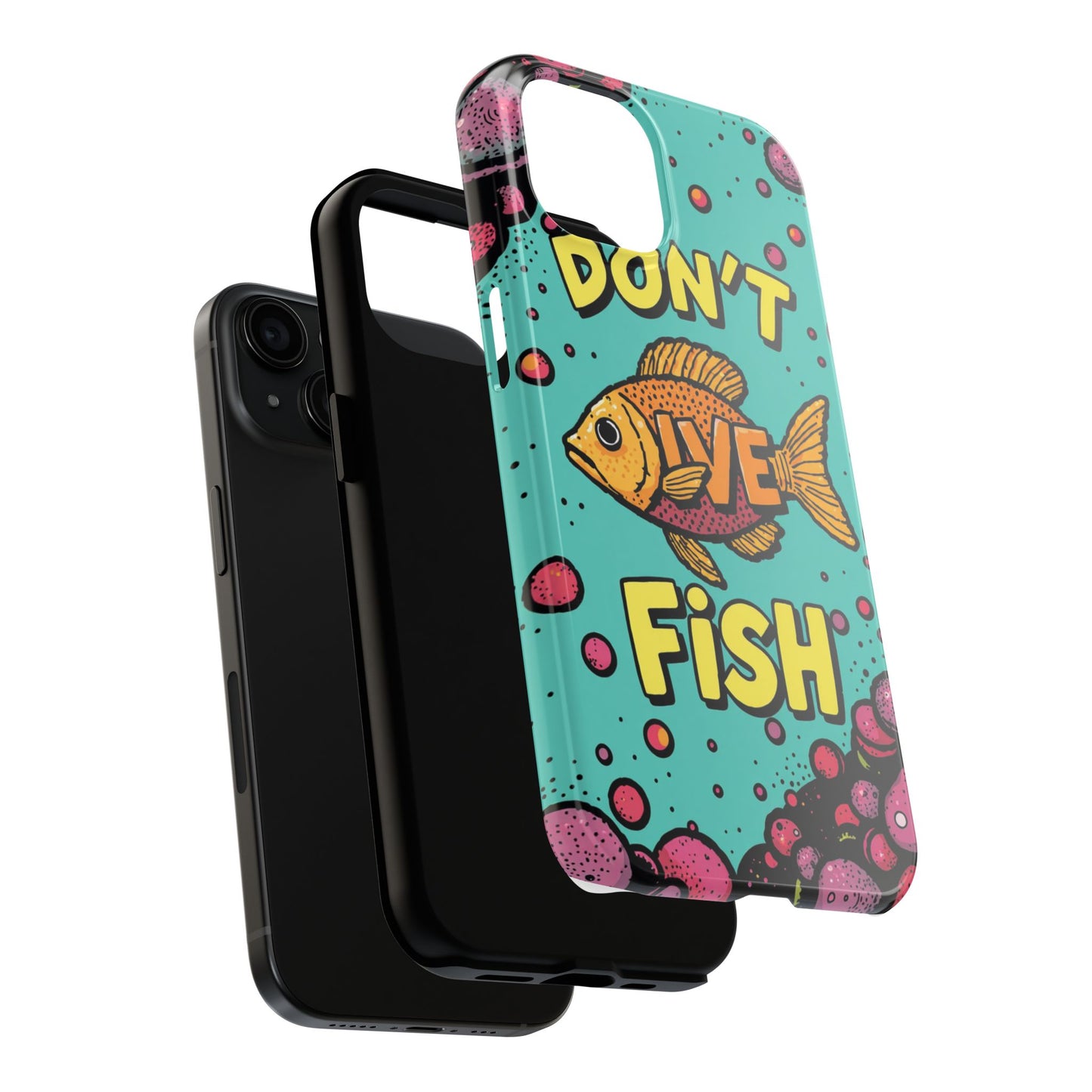 Catchy Fish-Themed Tough Phone Cases, Unique Gift for Fish Lovers, Durable Protection for Phones, Fun Aquatic Design, Ideal for Holidays