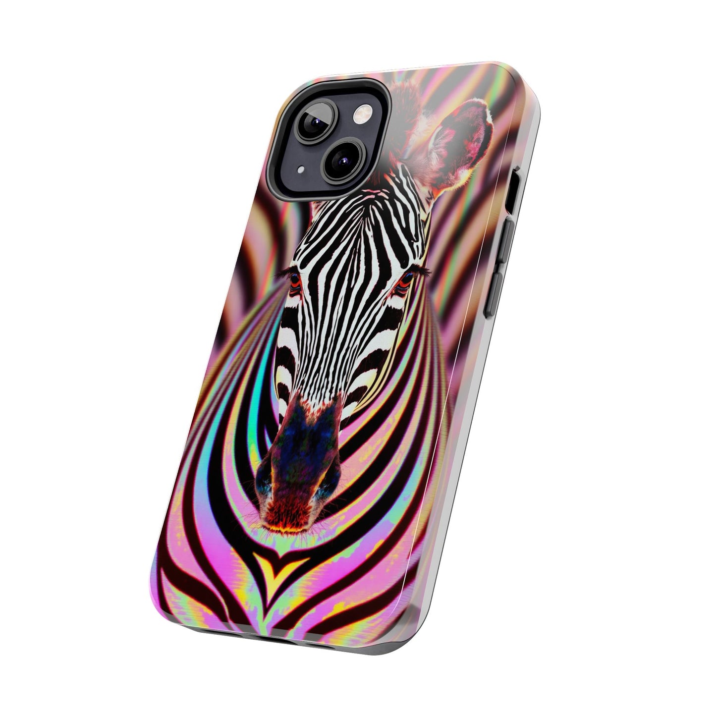 Vibrant Zebra Tough Phone Case - Unique Animal Design for Wild Spirit