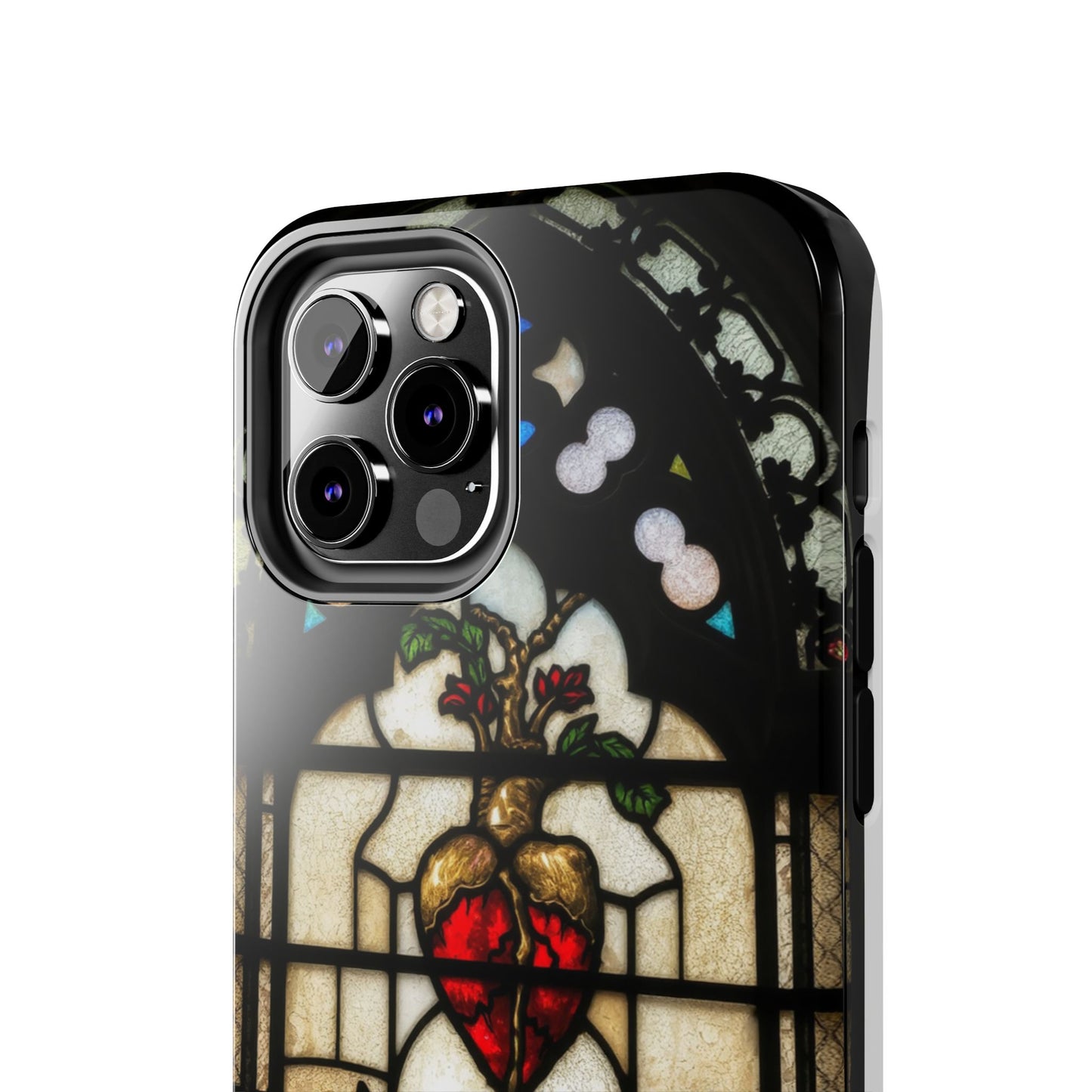 Stained Glass Heart Tough Phone Case - Unique Design for Protection & Style