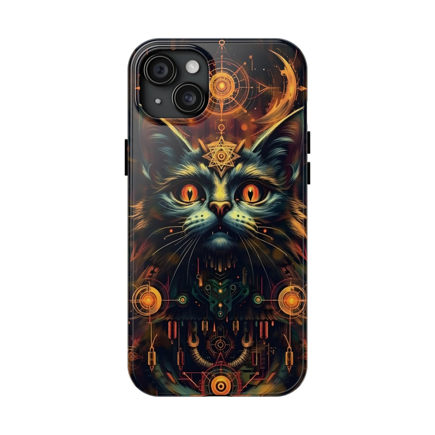 Mystical Cat Queen Tough Phone Case – Unique Protection for Cat Lovers - for iPhone