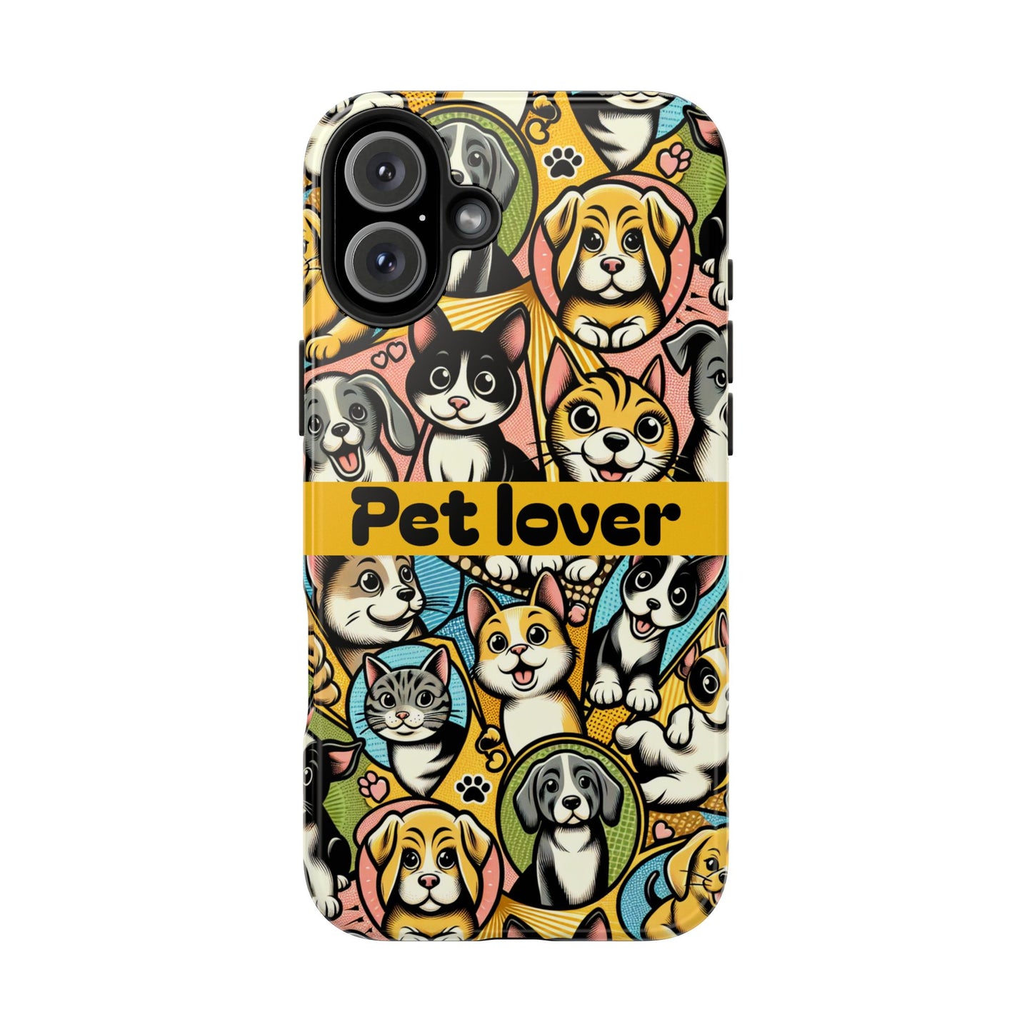 Pet Lover Tough Phone Case - Colorful Animal Design - for iPhone