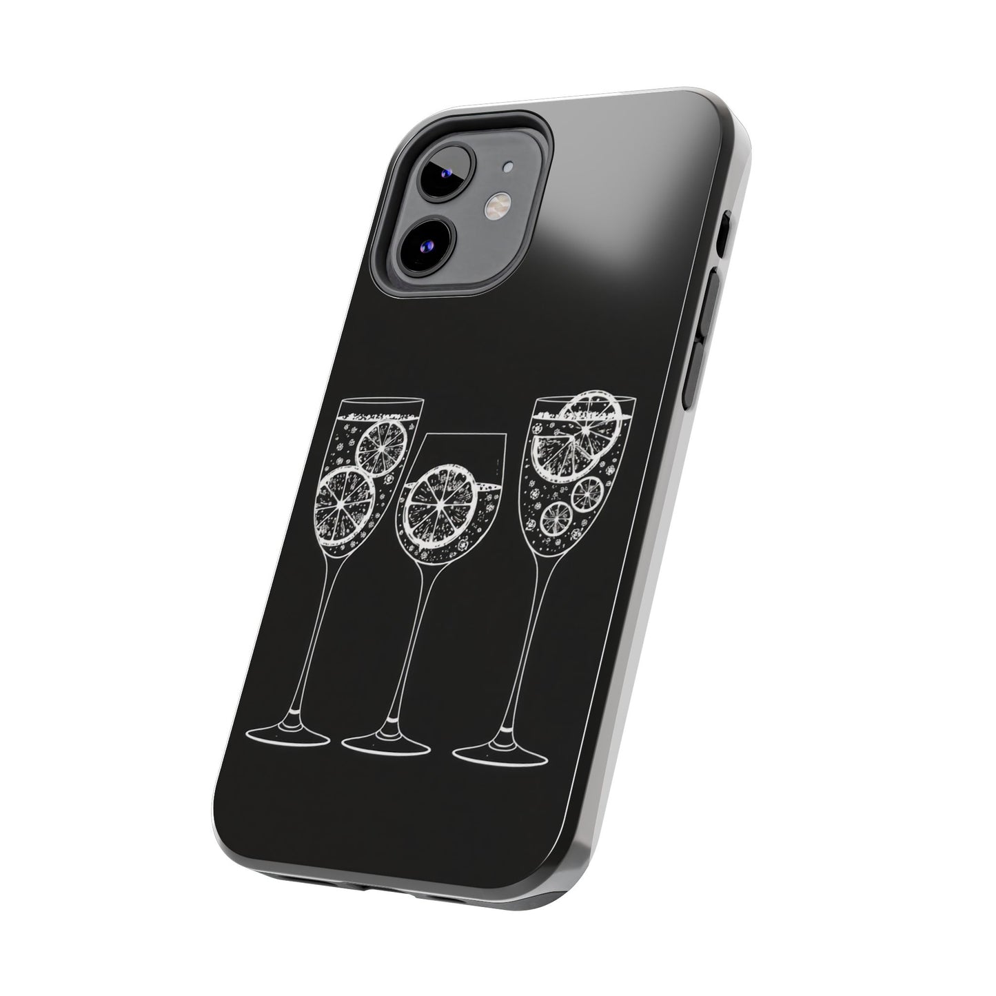 Stylish Tough Phone Cases with Citrus Glass Design, Protective Cases for Parties, Summer Events, and Everyday Use