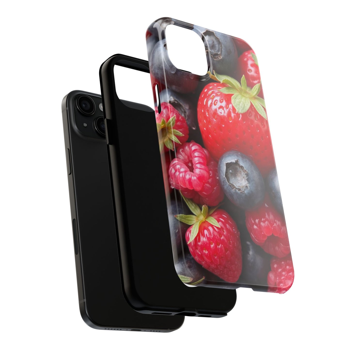 Fruit-Themed Tough Phone Case - Berry Burst Design