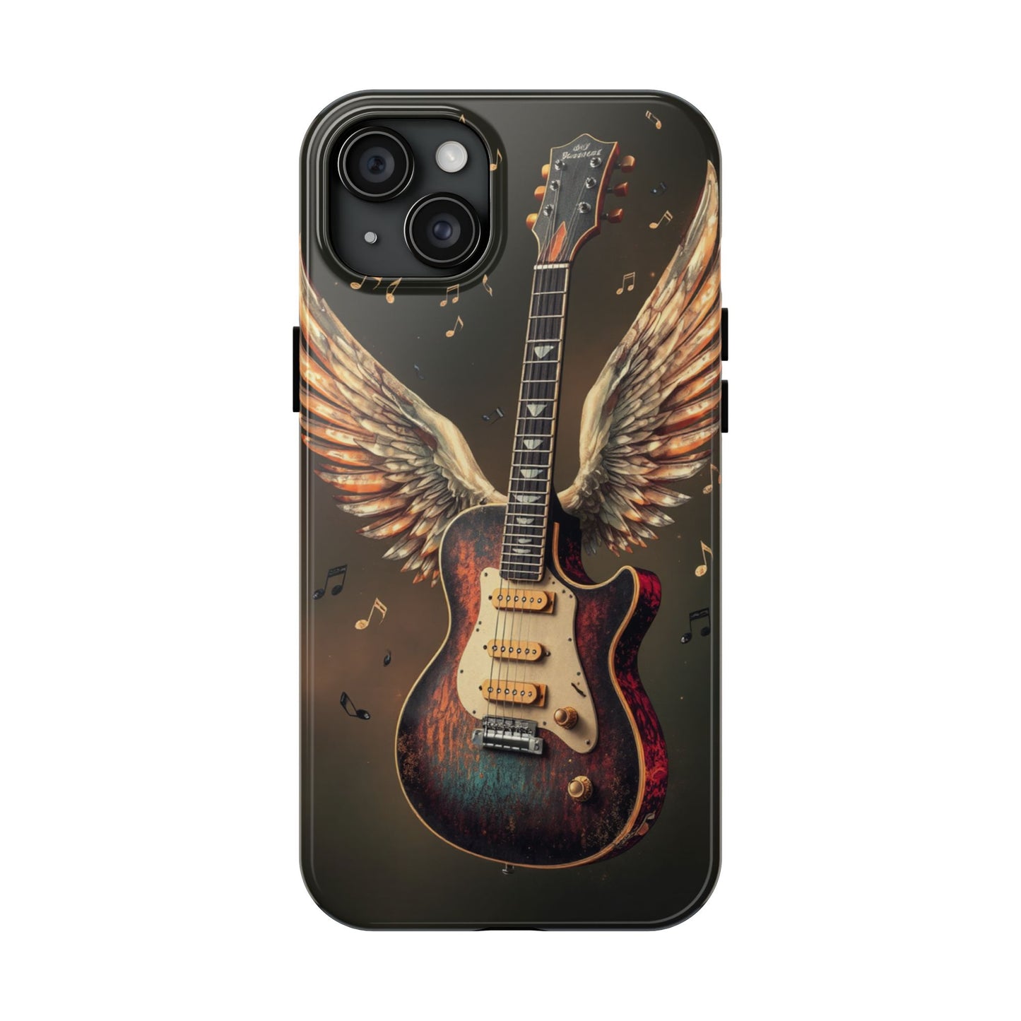 Inspirational Guitar Wing Phone Case - Tough Protection for Music Lovers