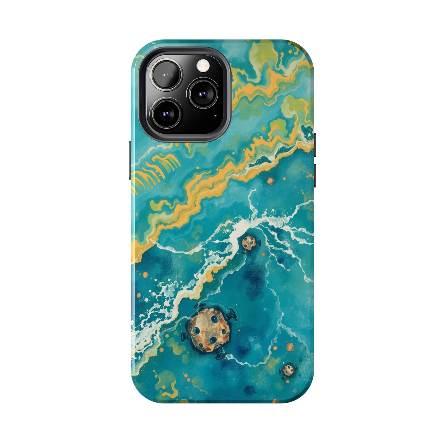 Ocean Wave Tough Phone Case – Durable Protection with Abstract Art Design