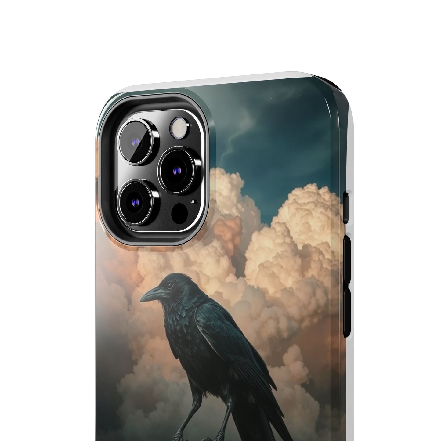 Gothic Raven Skull Tough Phone Case - Unique Protective Cover for Halloween Lovers