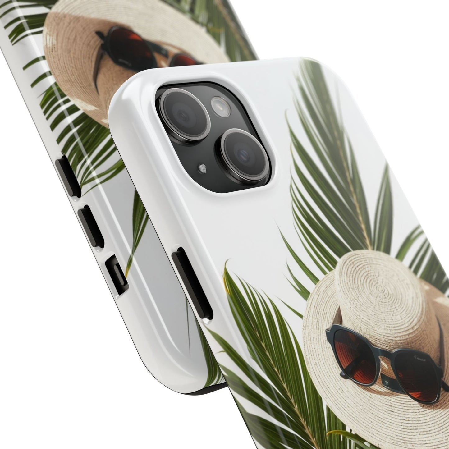 Tropical Phone Case - Summer Vibes with Hat & Sunglasses Design