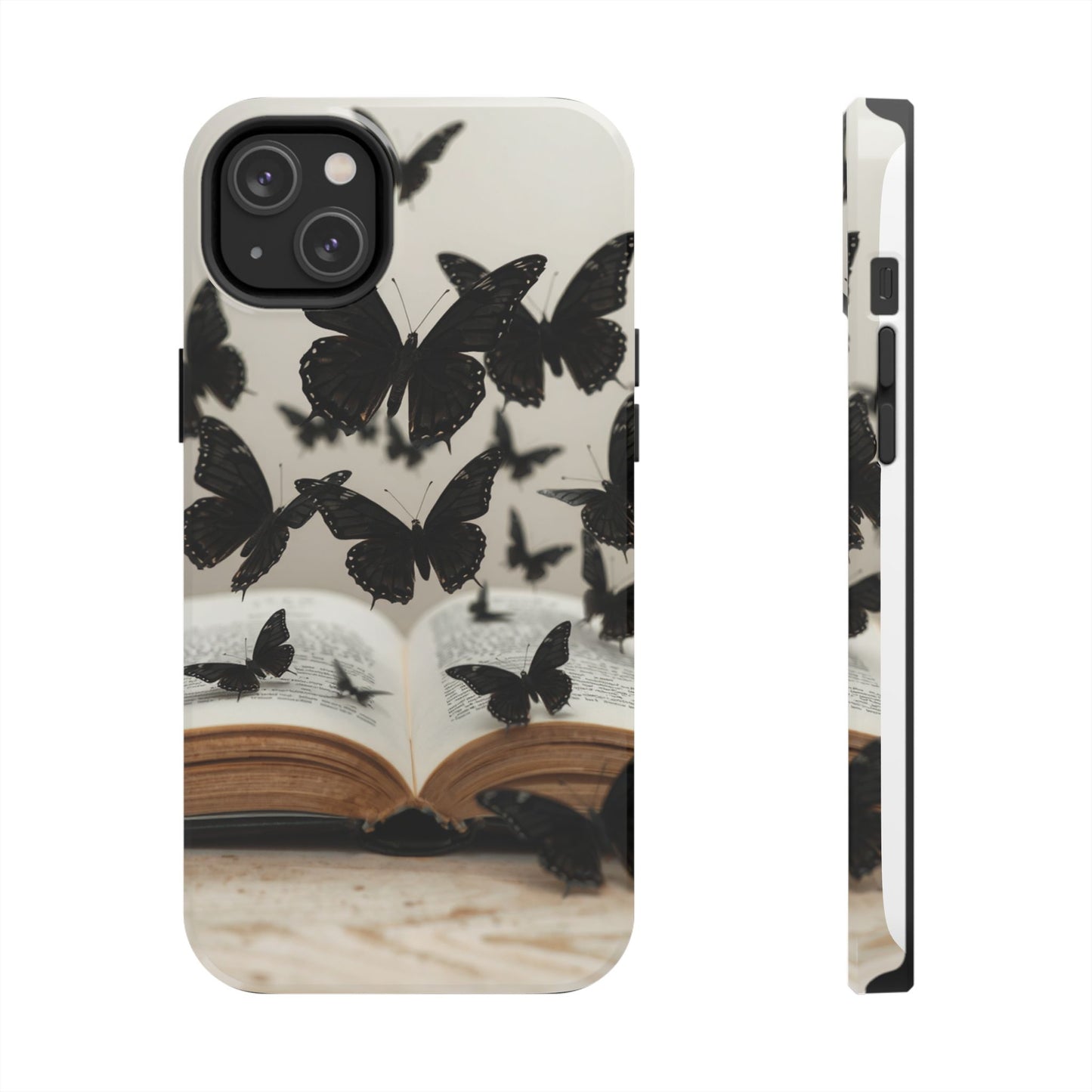 Butterfly Magic Tough Phone Case - Literary Design for Book Lovers