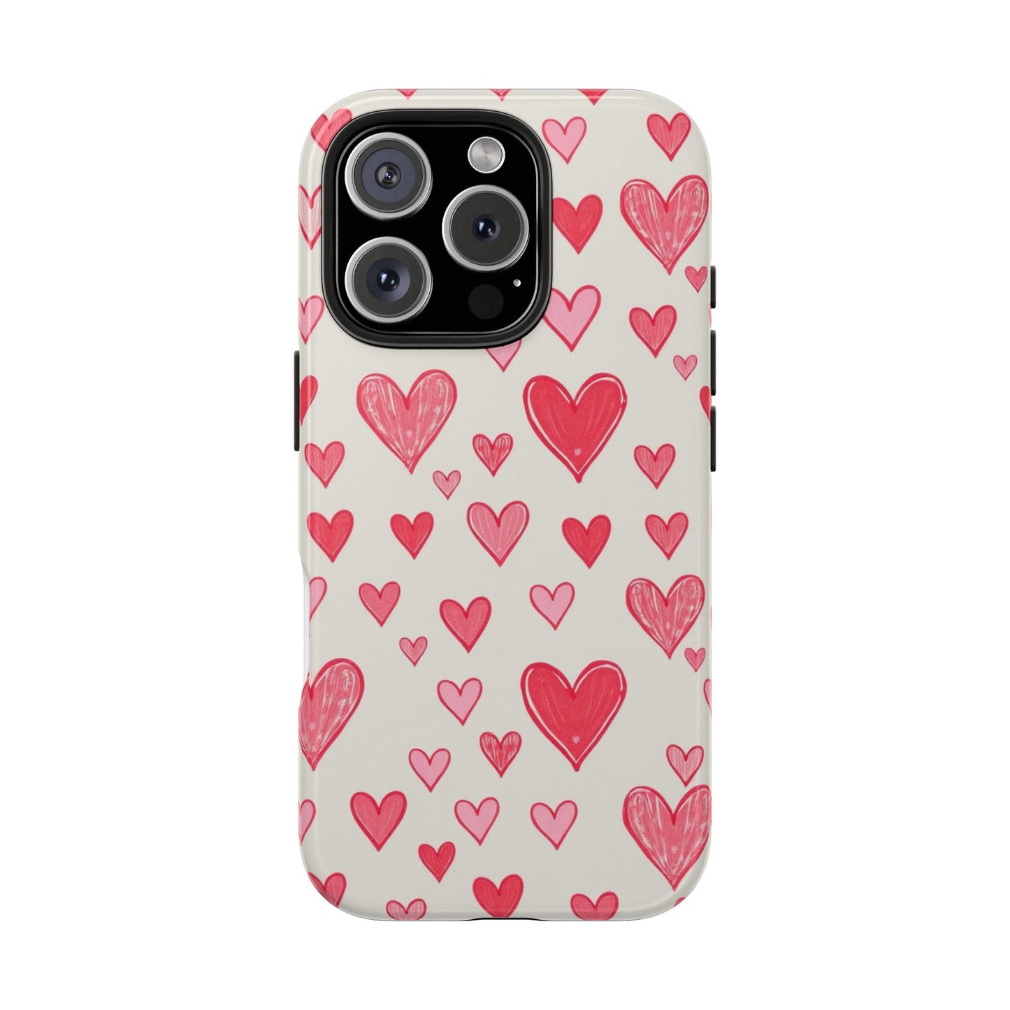 Heart Pattern Tough Phone Case - Cute and Stylish Protection