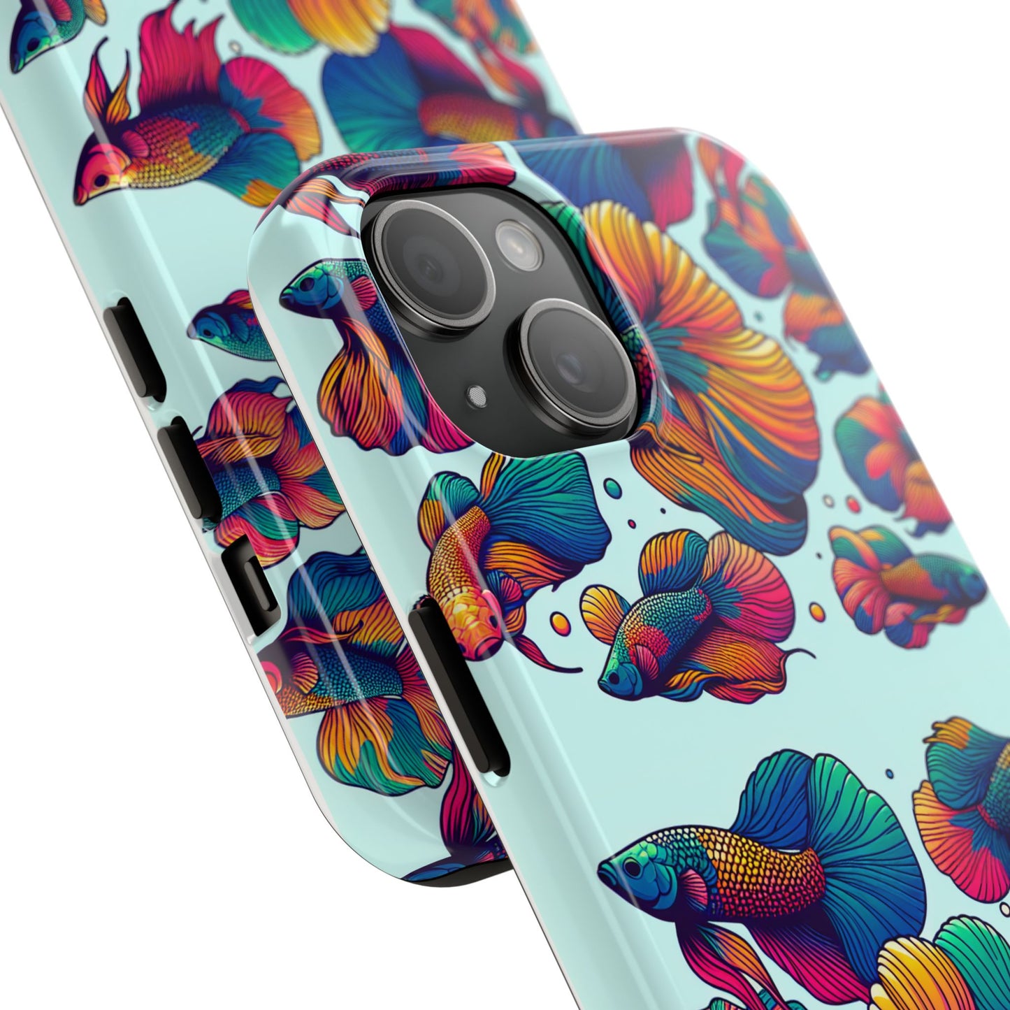 Colorful Fish Pattern Tough Phone Case - Aquatic Lovers - for iPhone