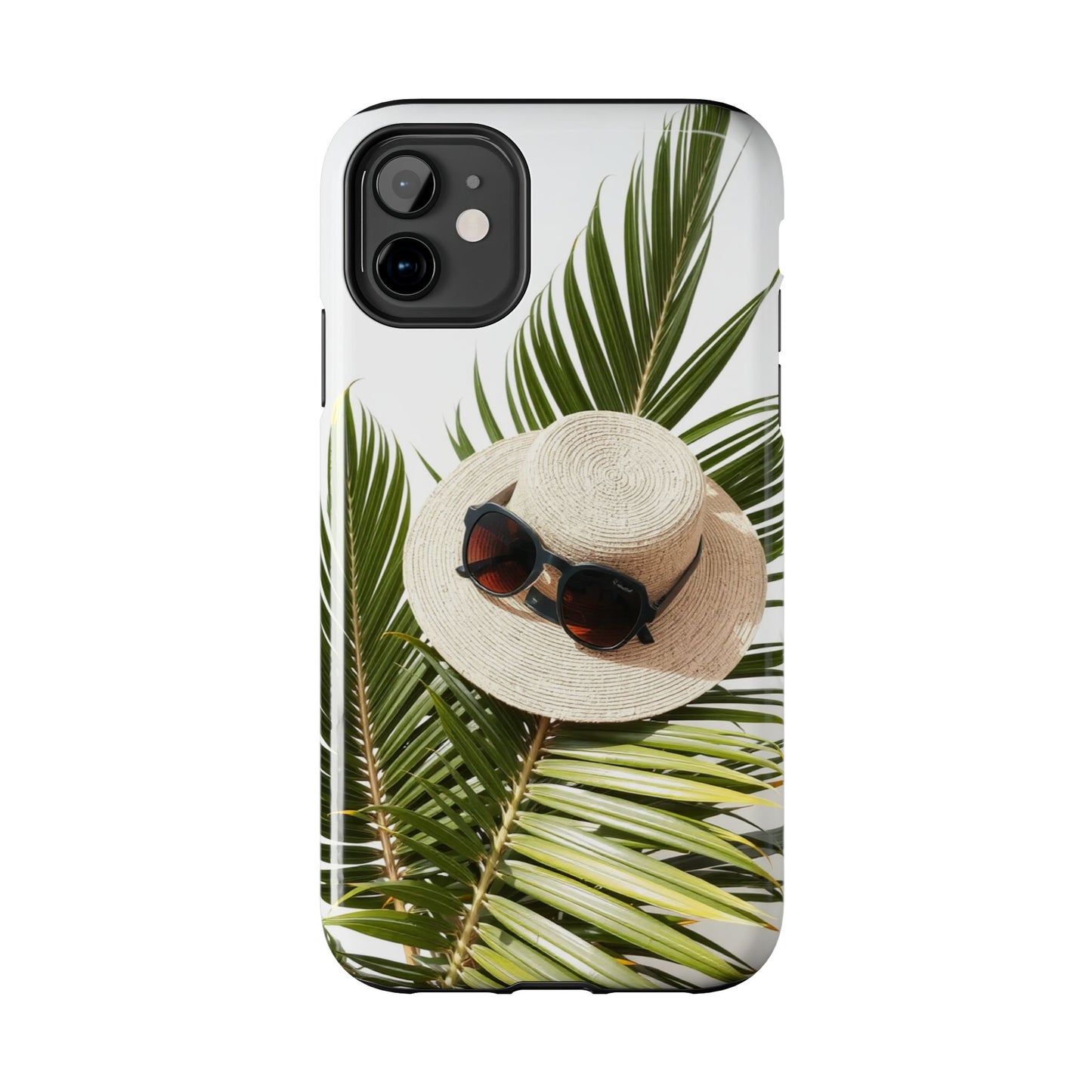 Tropical Phone Case - Summer Vibes with Hat & Sunglasses Design