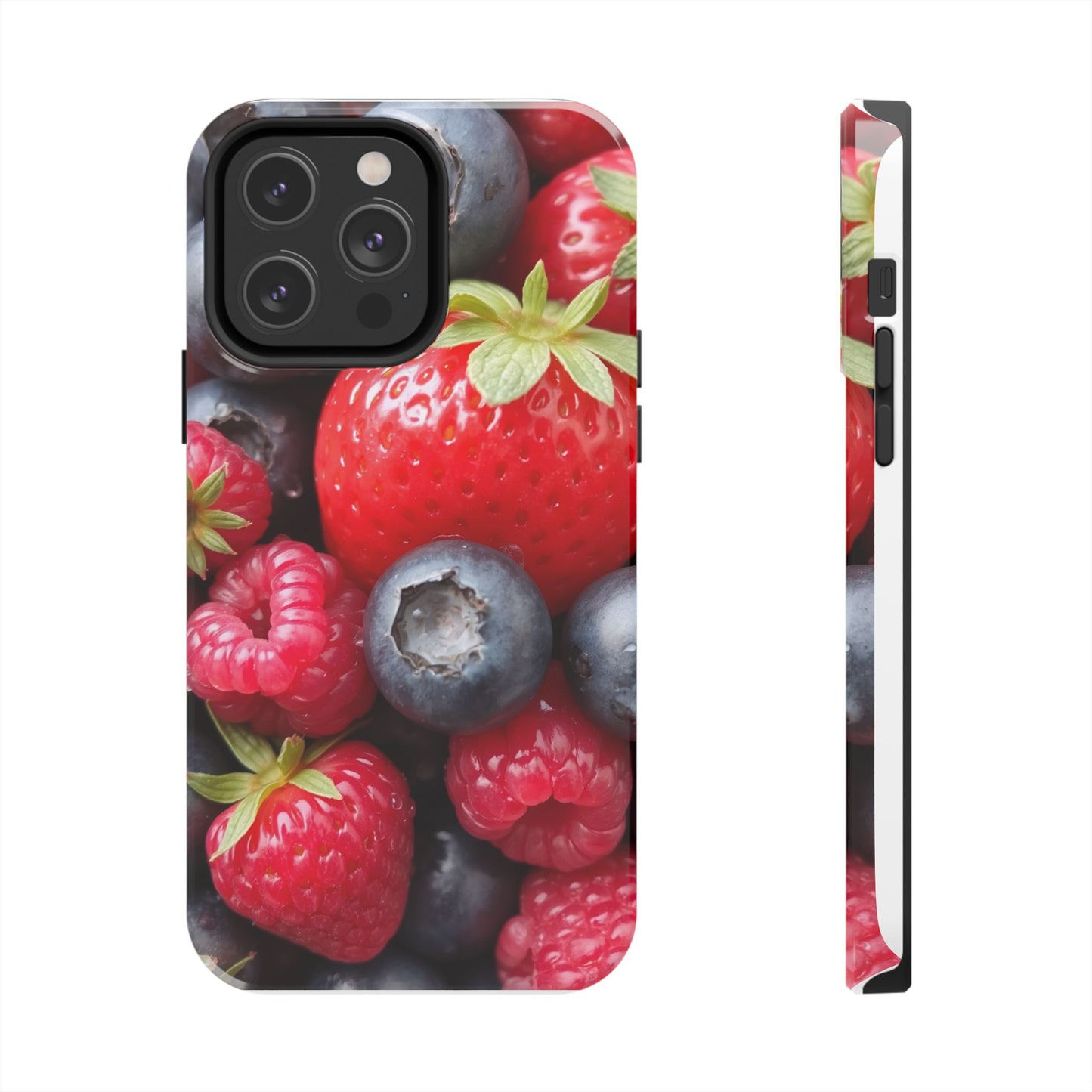 Fruit-Themed Tough Phone Case - Berry Burst Design