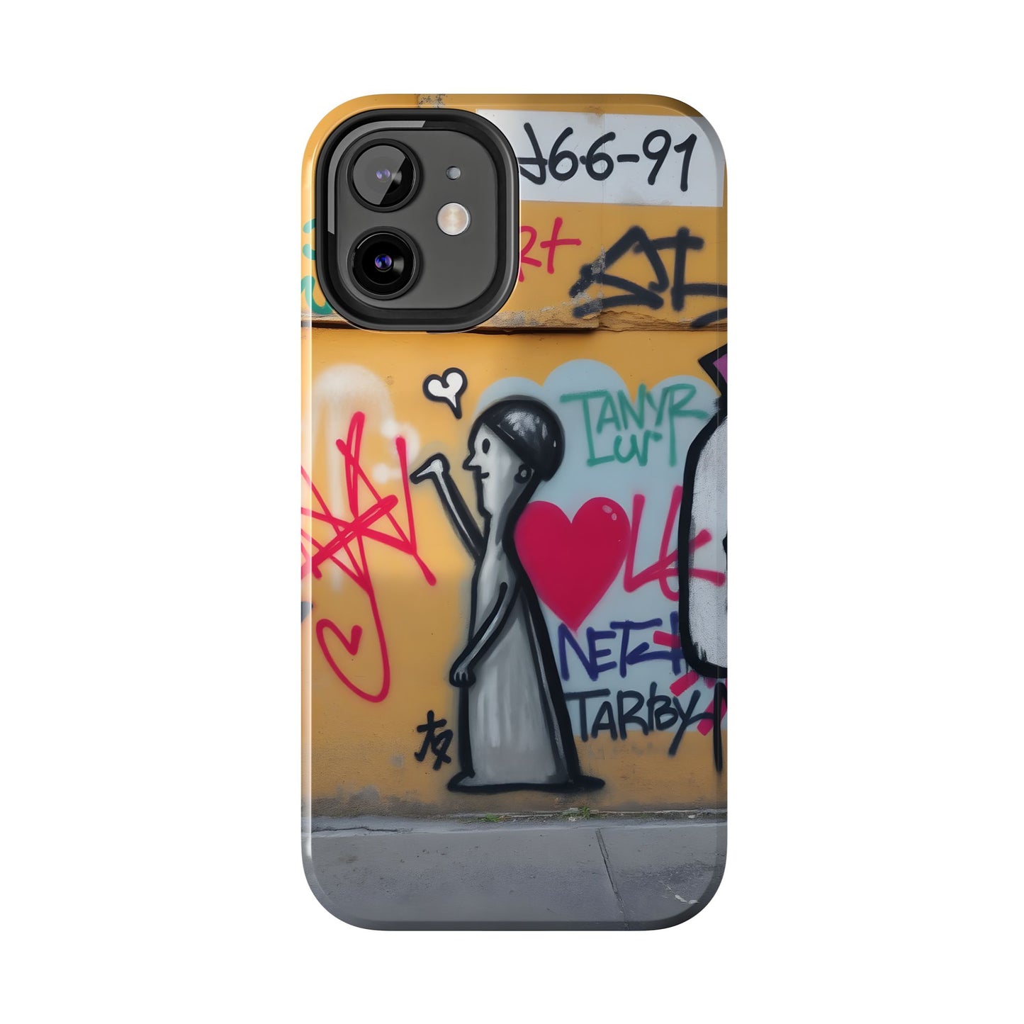 Urban Cupid Graffiti Tough Phone Case - Durable Protection with Street Art Vibe - for iPhone