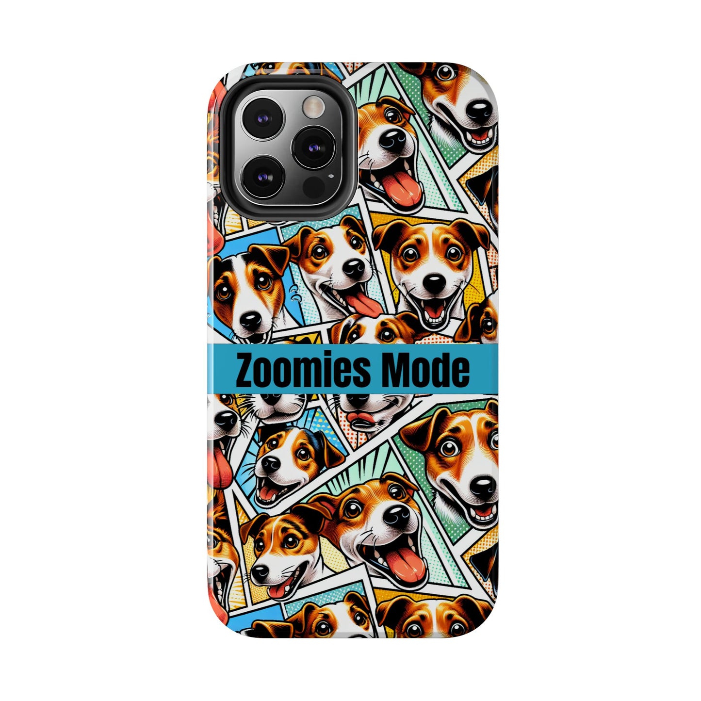 Zoomies Mode Jack Russell Tough Phone Case - Fun Dog Design Case for iPhone