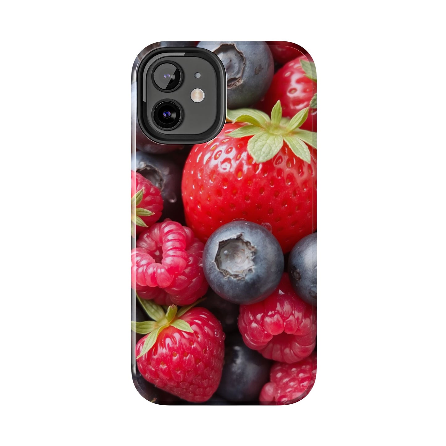 Fruit-Themed Tough Phone Case - Berry Burst Design