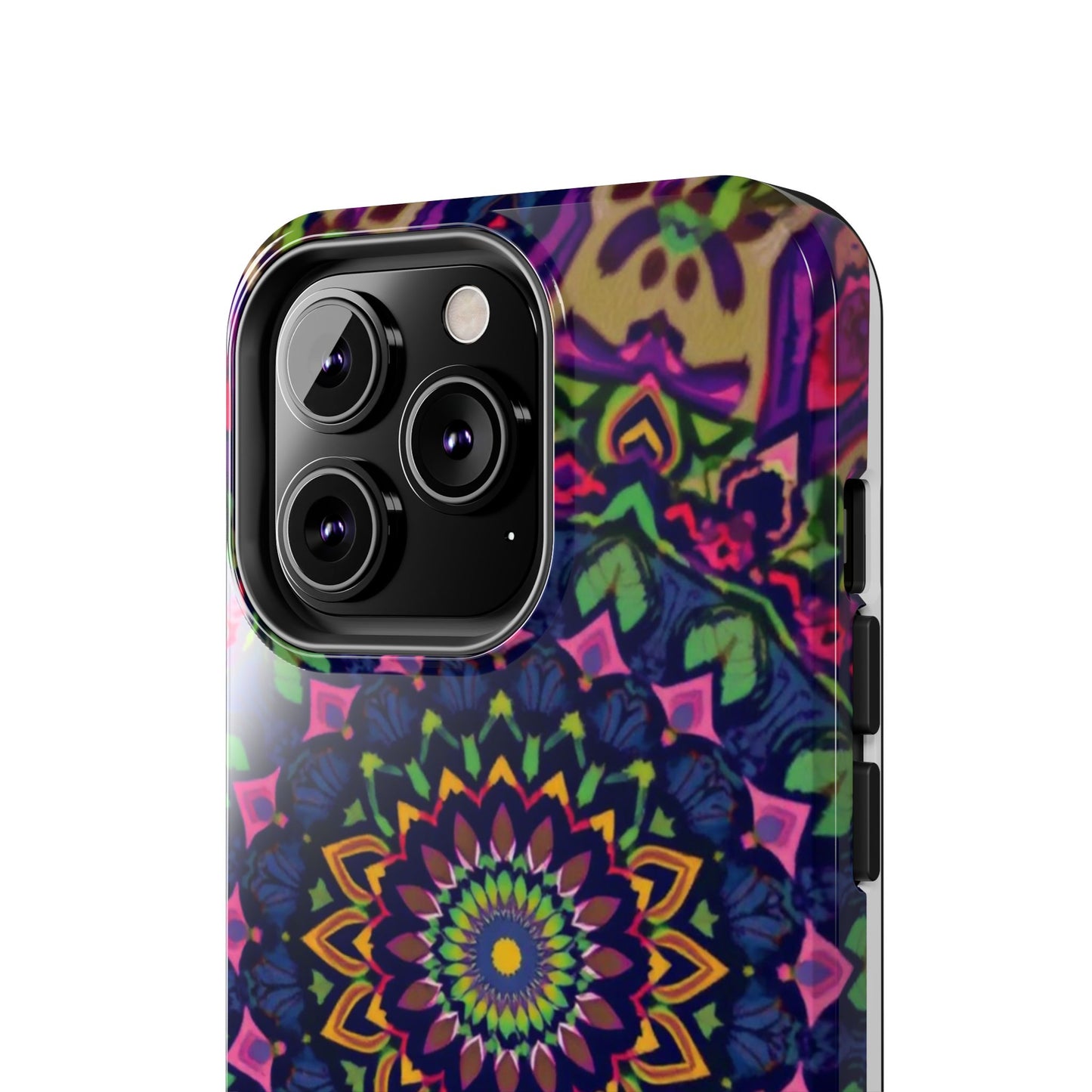 Vibrant Mandala Tough Phone Case - Colorful, Purple Fusion, Durable Protection for Your Device - for iPhone