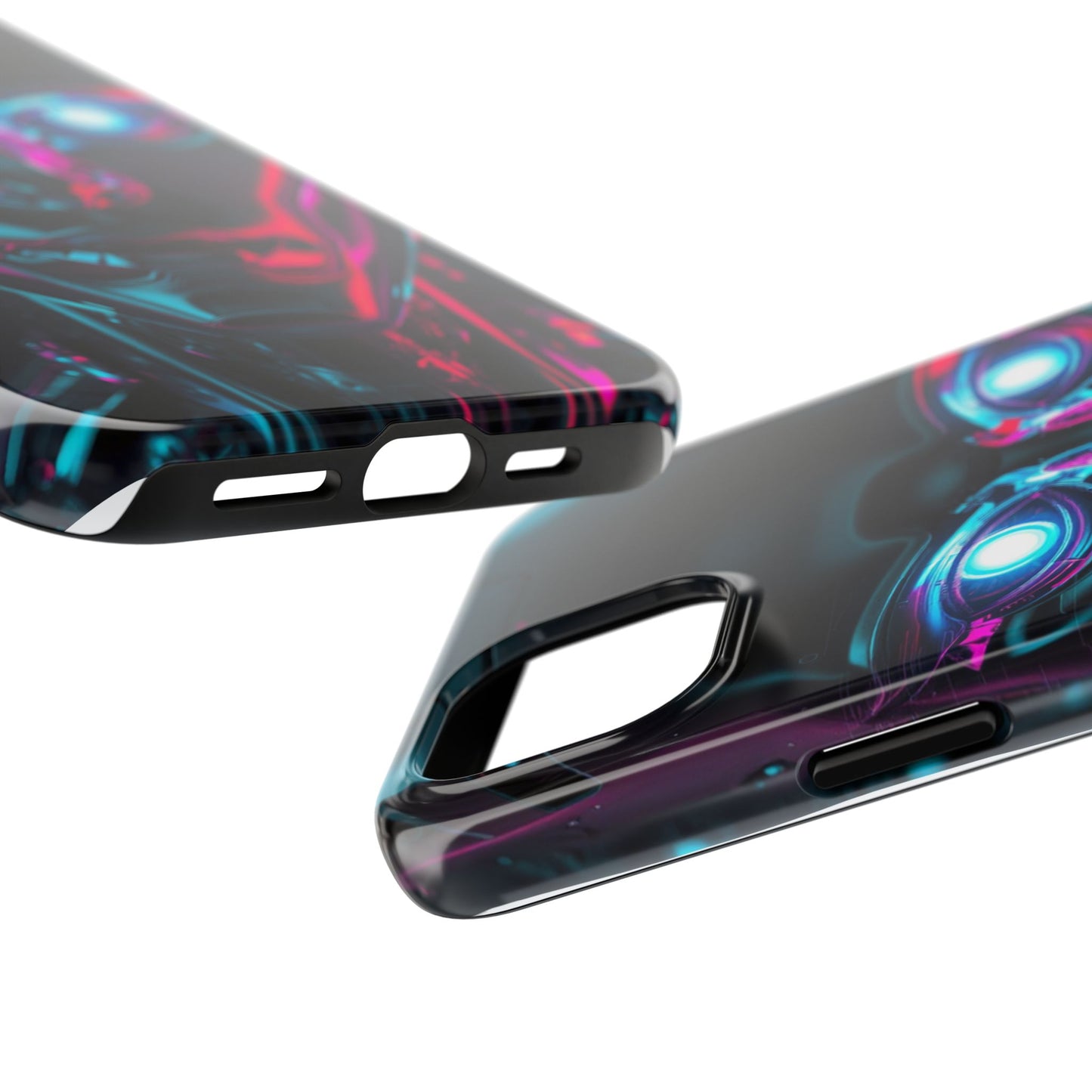 Futuristic Phone Case, Tough Phone Cover, Cyberpunk Style, Robot Design, Gift for Tech Lovers, Unique Phone Accessories