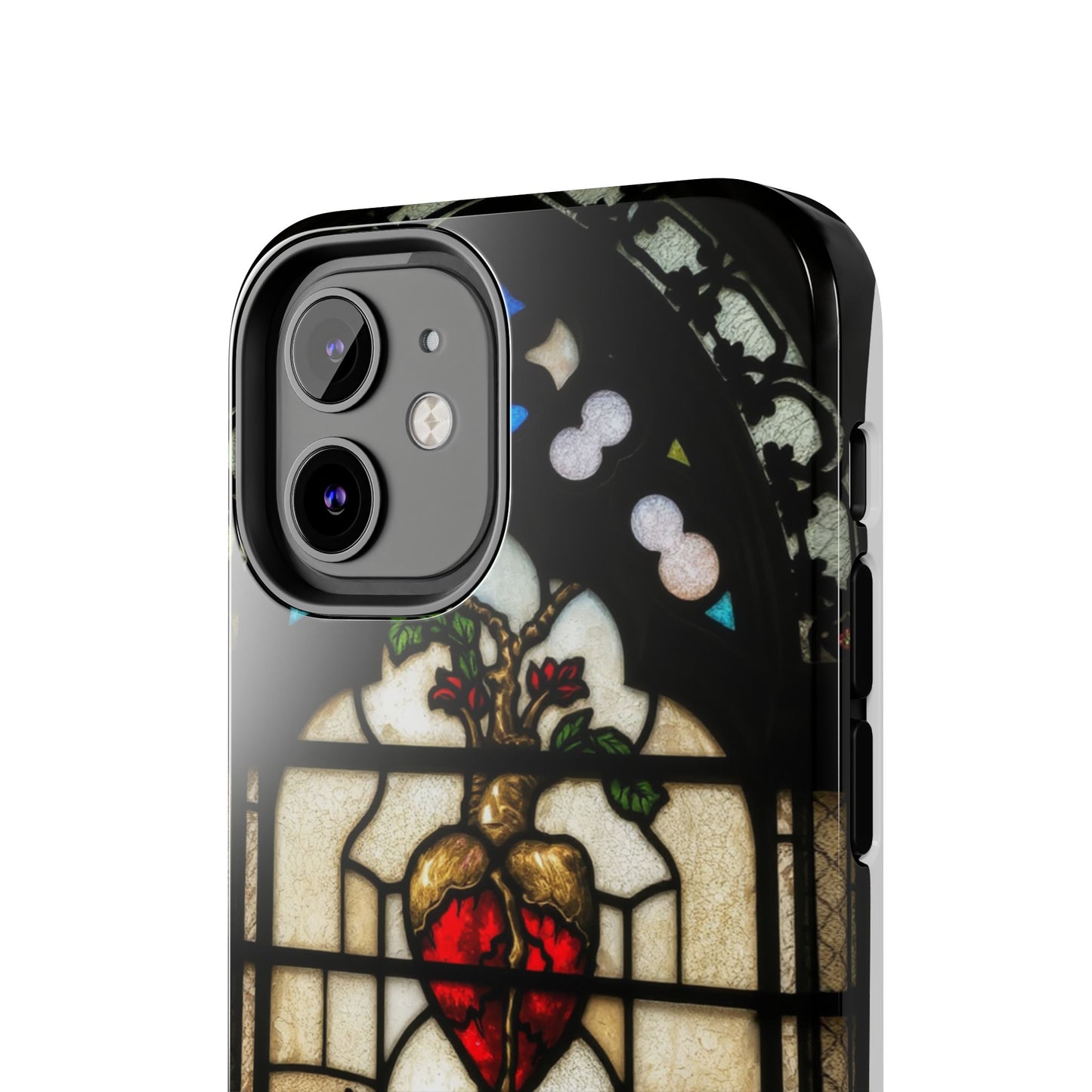 Stained Glass Heart Tough Phone Case - Unique Design for Protection & Style