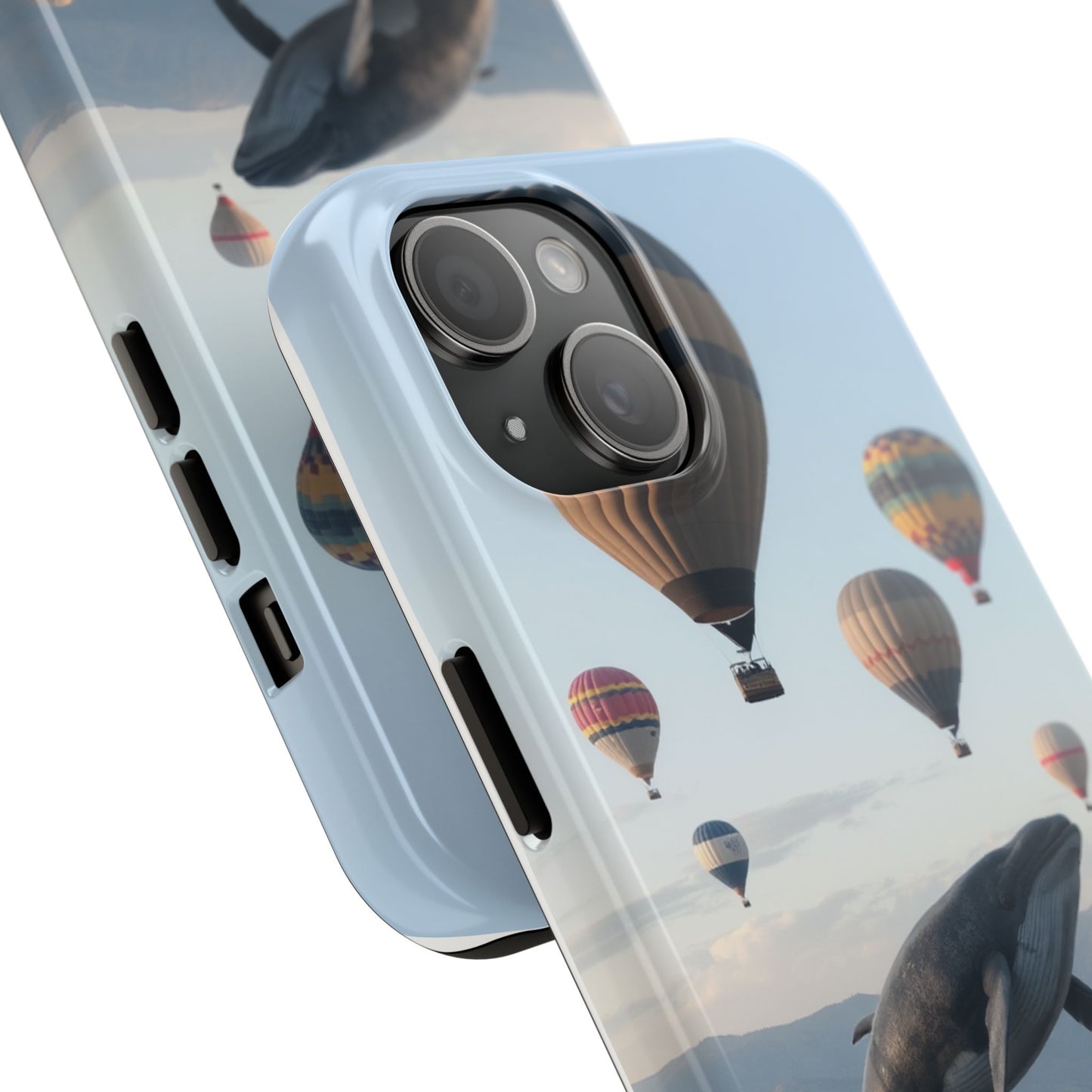 Whale Hot Air Balloon Tough Phone Case - Adventure & Nature Lovers