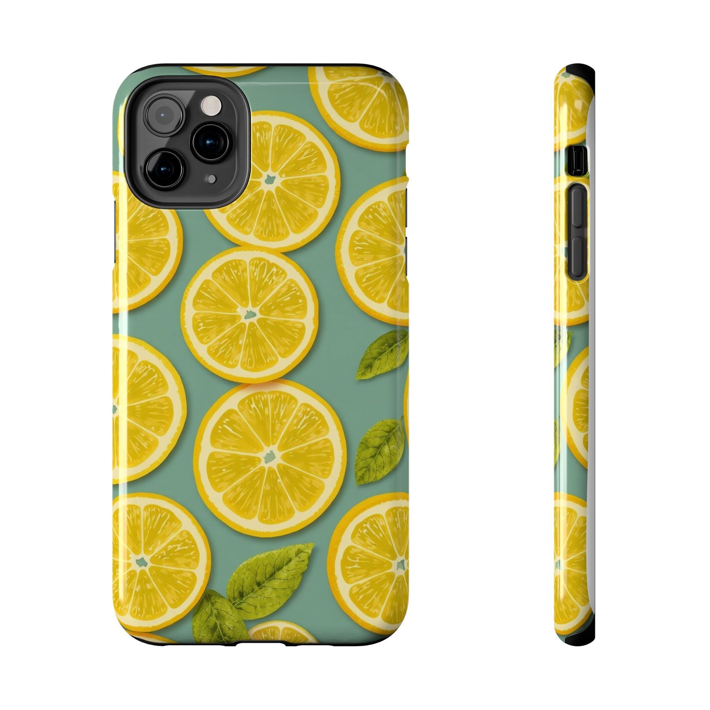 Tough Lemon Pattern Phone Case - Vibrant Citrus Design for Summer Vibes - for iPhone