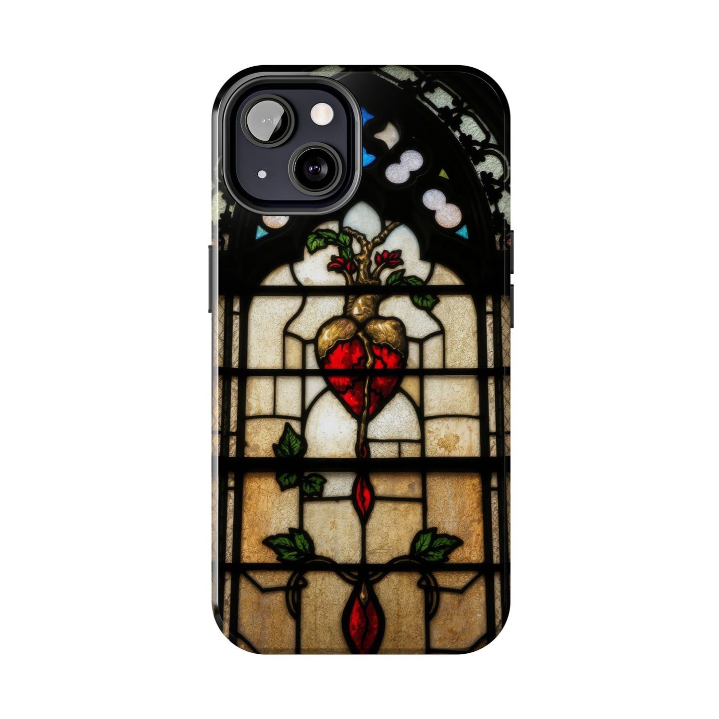Stained Glass Heart Tough Phone Case - Unique Design for Protection & Style
