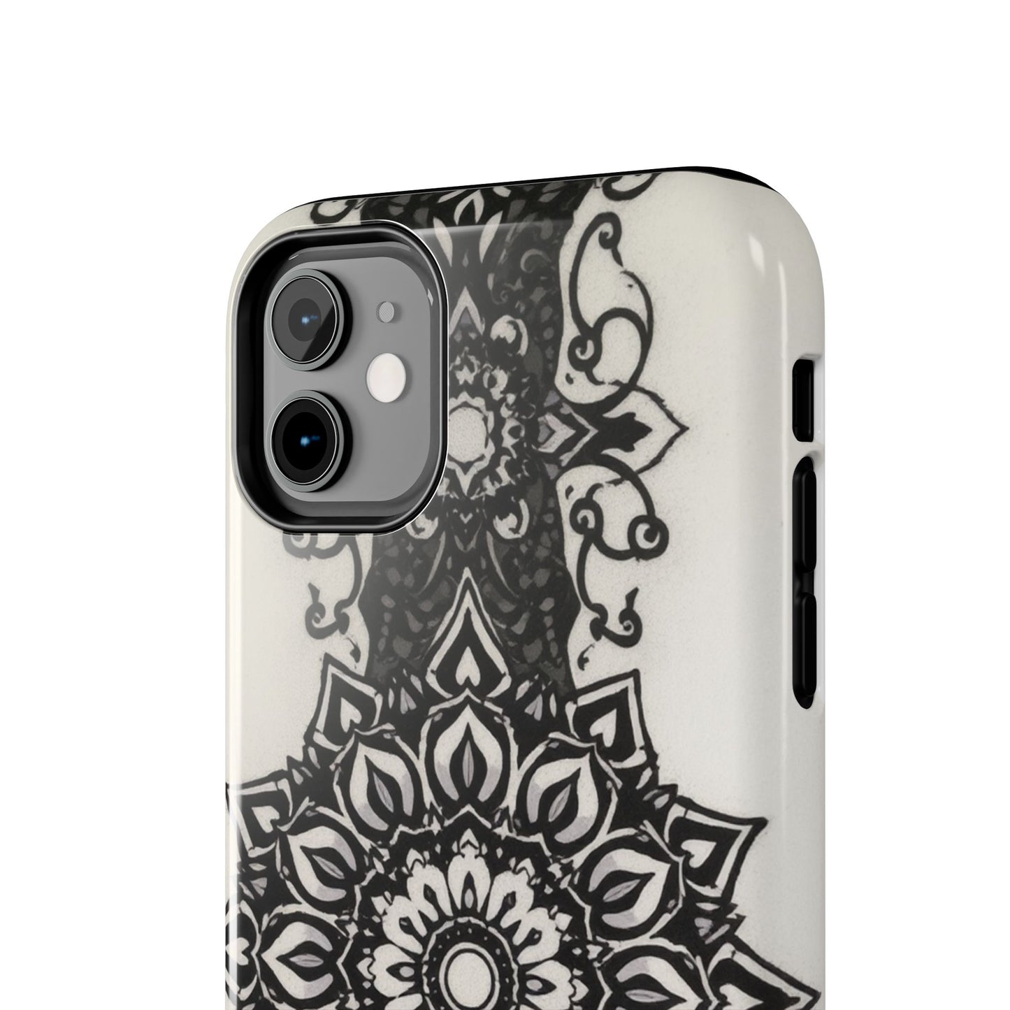 Stylish Tough Phone Cases with Dark Mandala Design - Durable and Unique Protection - for iPhone