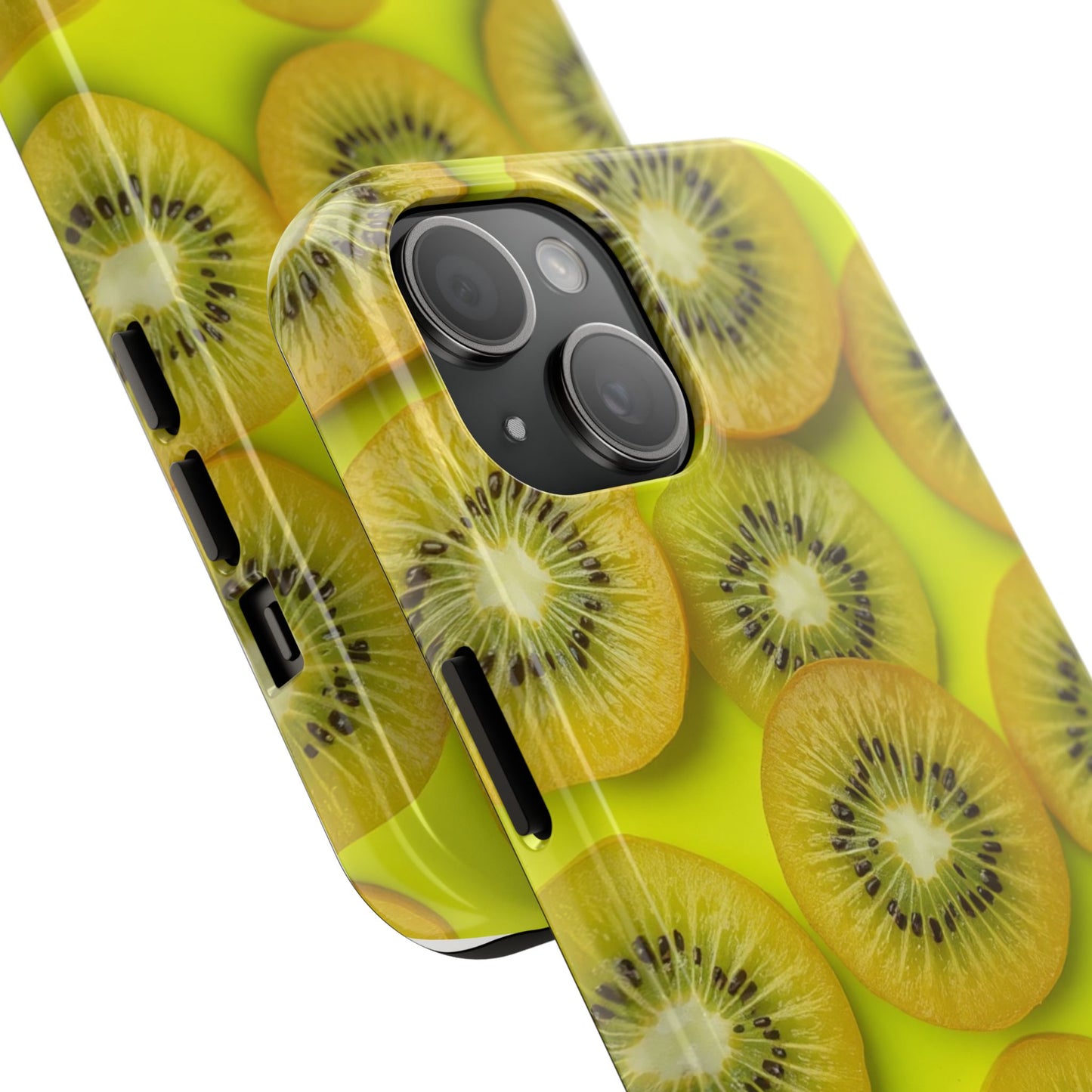 Vibrant Kiwi Tough Phone Case - Bright Yellow Design for Fruit Lovers
