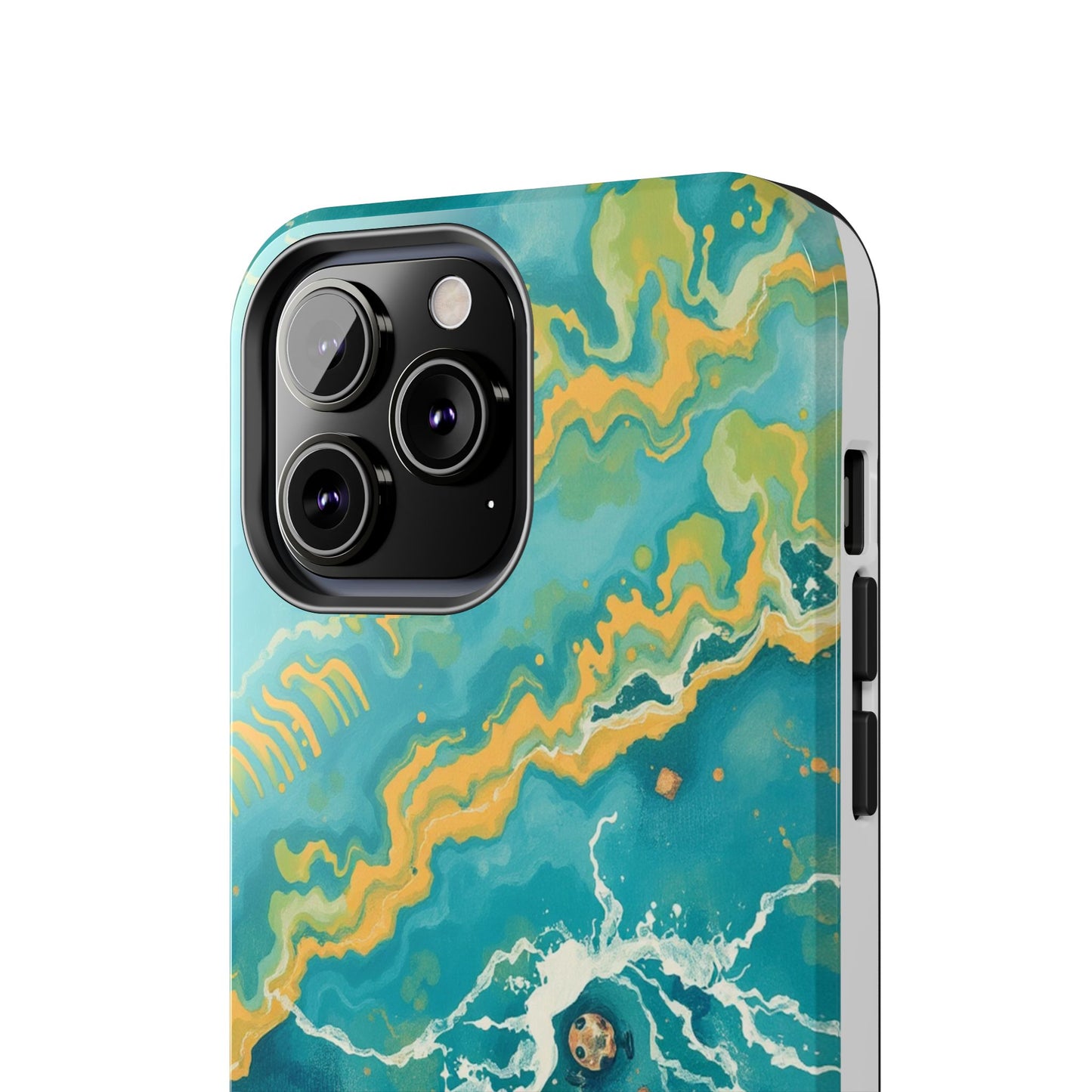 Ocean Wave Tough Phone Case – Durable Protection with Abstract Art Design