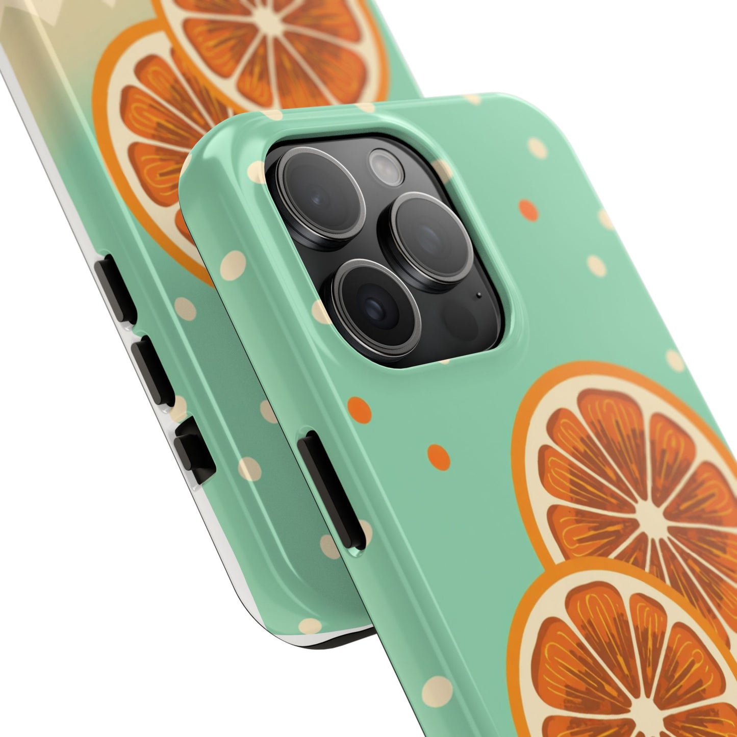 Citrus Vibe Tough Phone Case - Fun Orange Slice Design