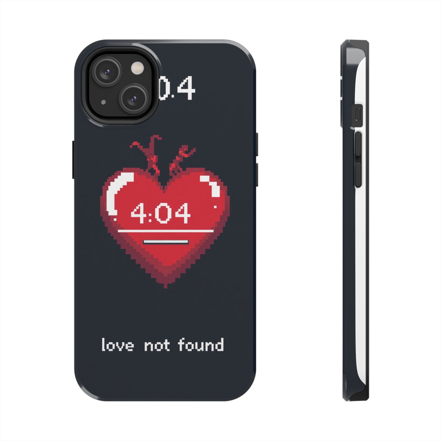 Vintage Pixel Heart Tough Phone Case - "404 Love Not Found" Design