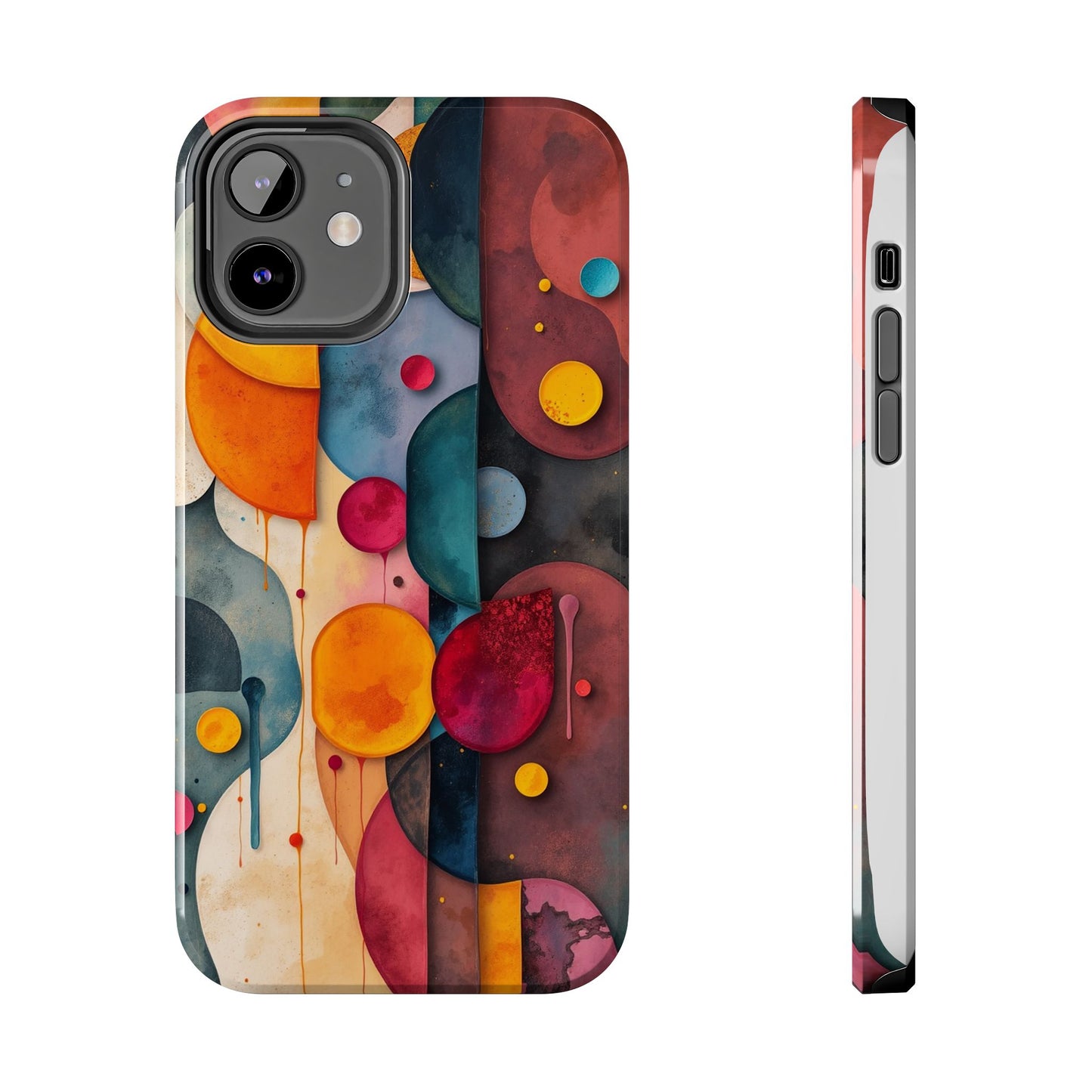 Artistic Tough Phone Cases - Colorful Abstract Design for Trendy Protection - for iPhone