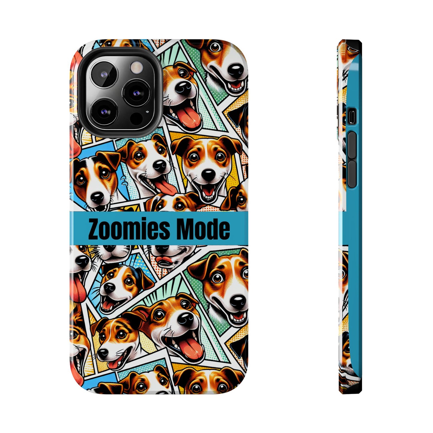 Zoomies Mode Jack Russell Tough Phone Case - Fun Dog Design Case for iPhone
