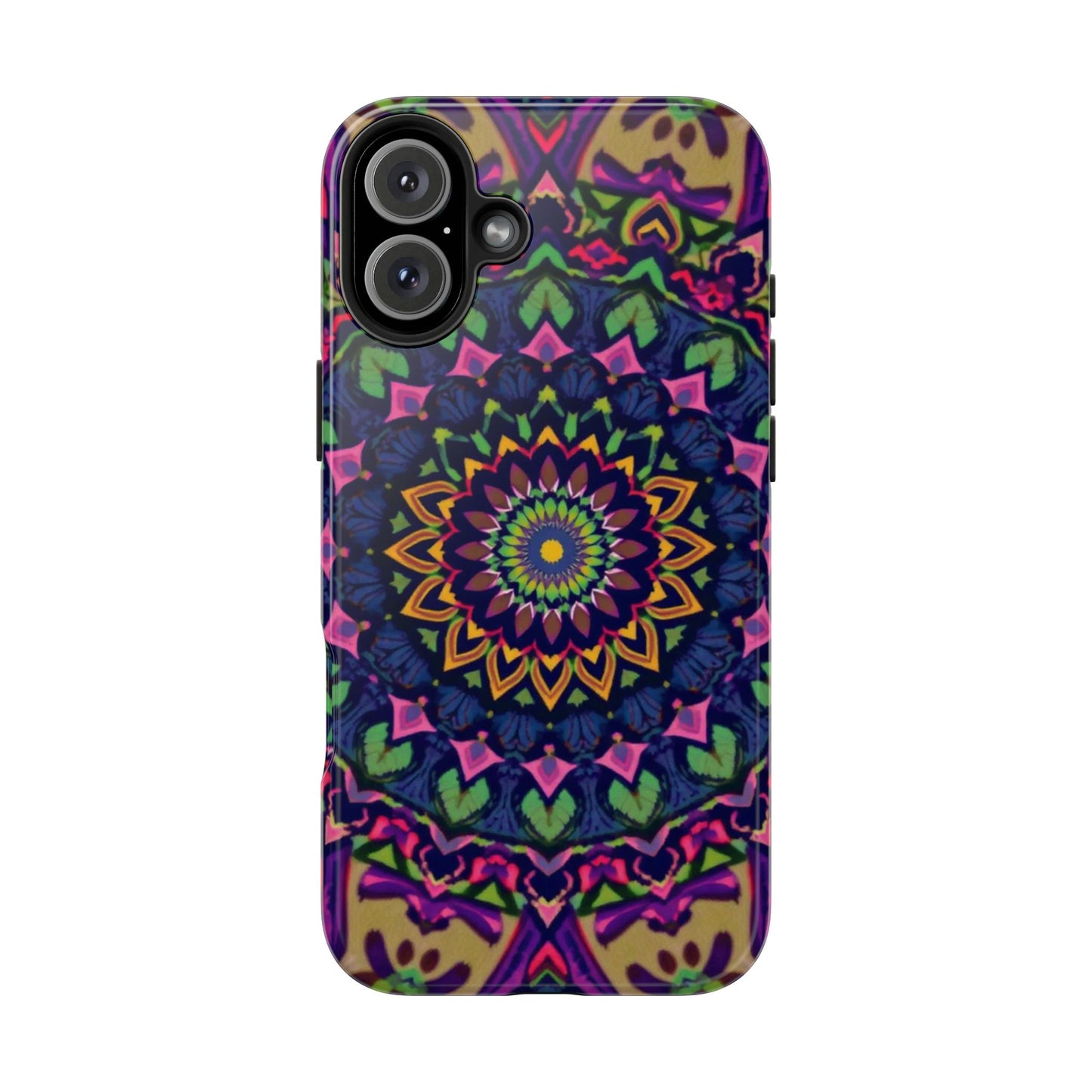 Vibrant Mandala Tough Phone Case - Colorful, Purple Fusion, Durable Protection for Your Device - for iPhone