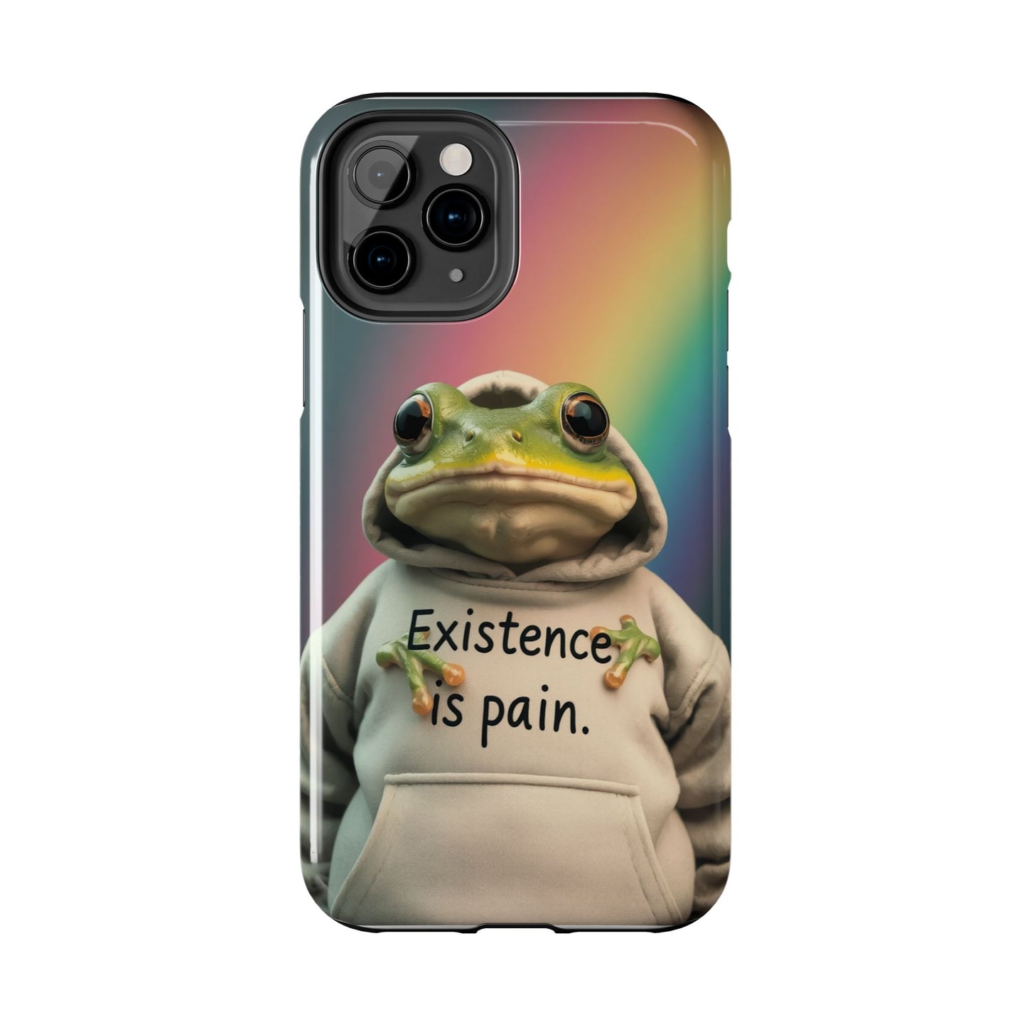 Existence is Pain Frog Phone Case - Tough & Stylish