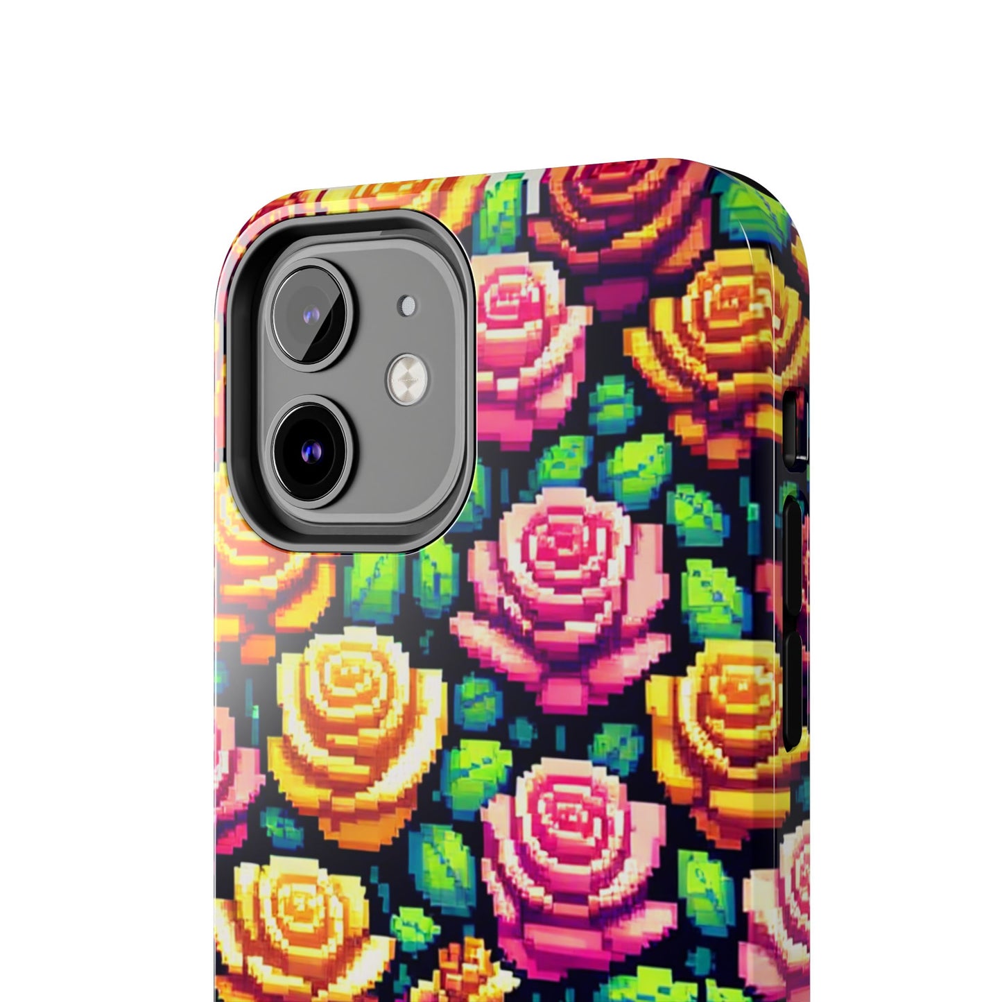 Pixel Art Roses Tough Phone Case - Stylish Protection - for iPhone