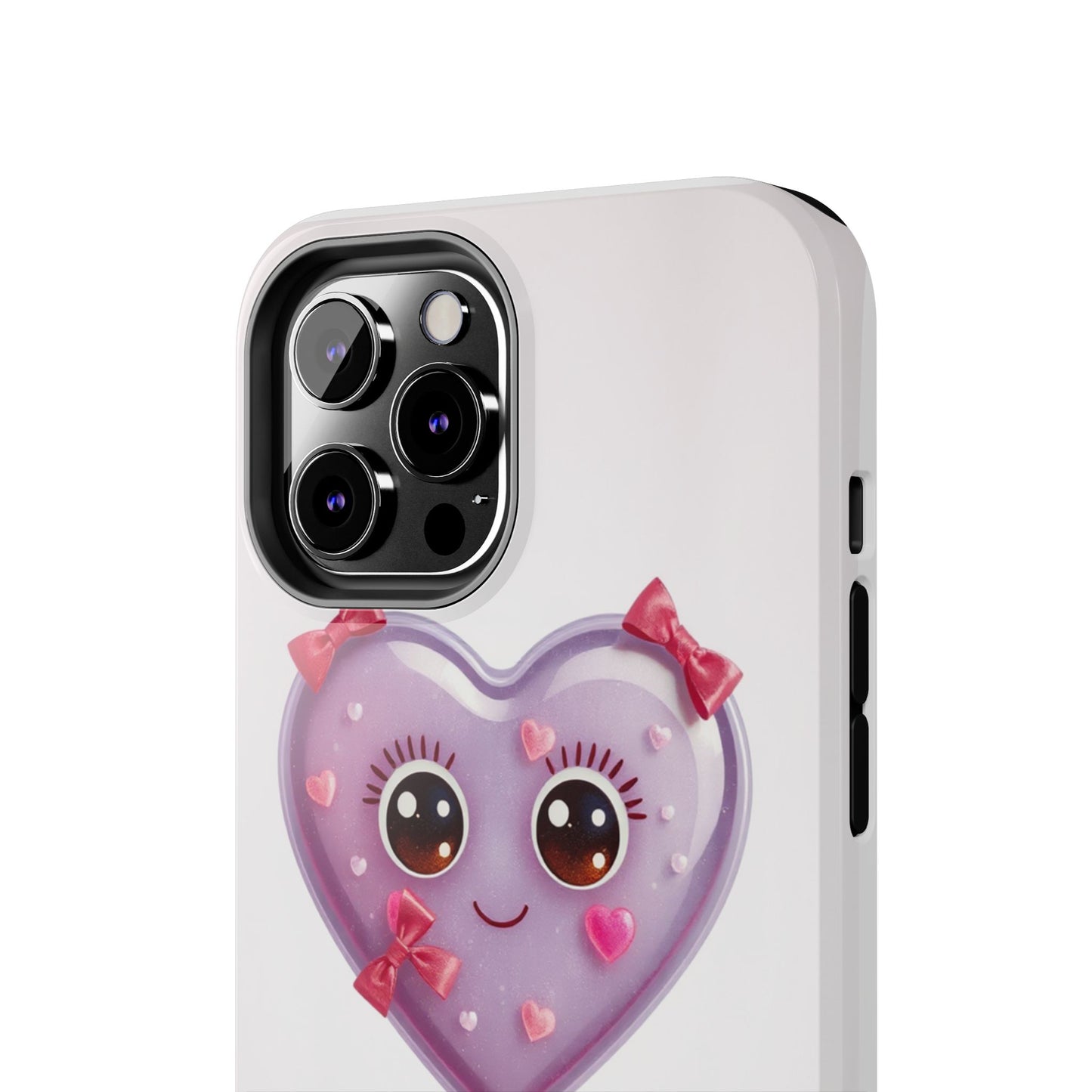 Cute Heart Lollipop Tough Phone Case - Adorable Protection for Candy Lovers